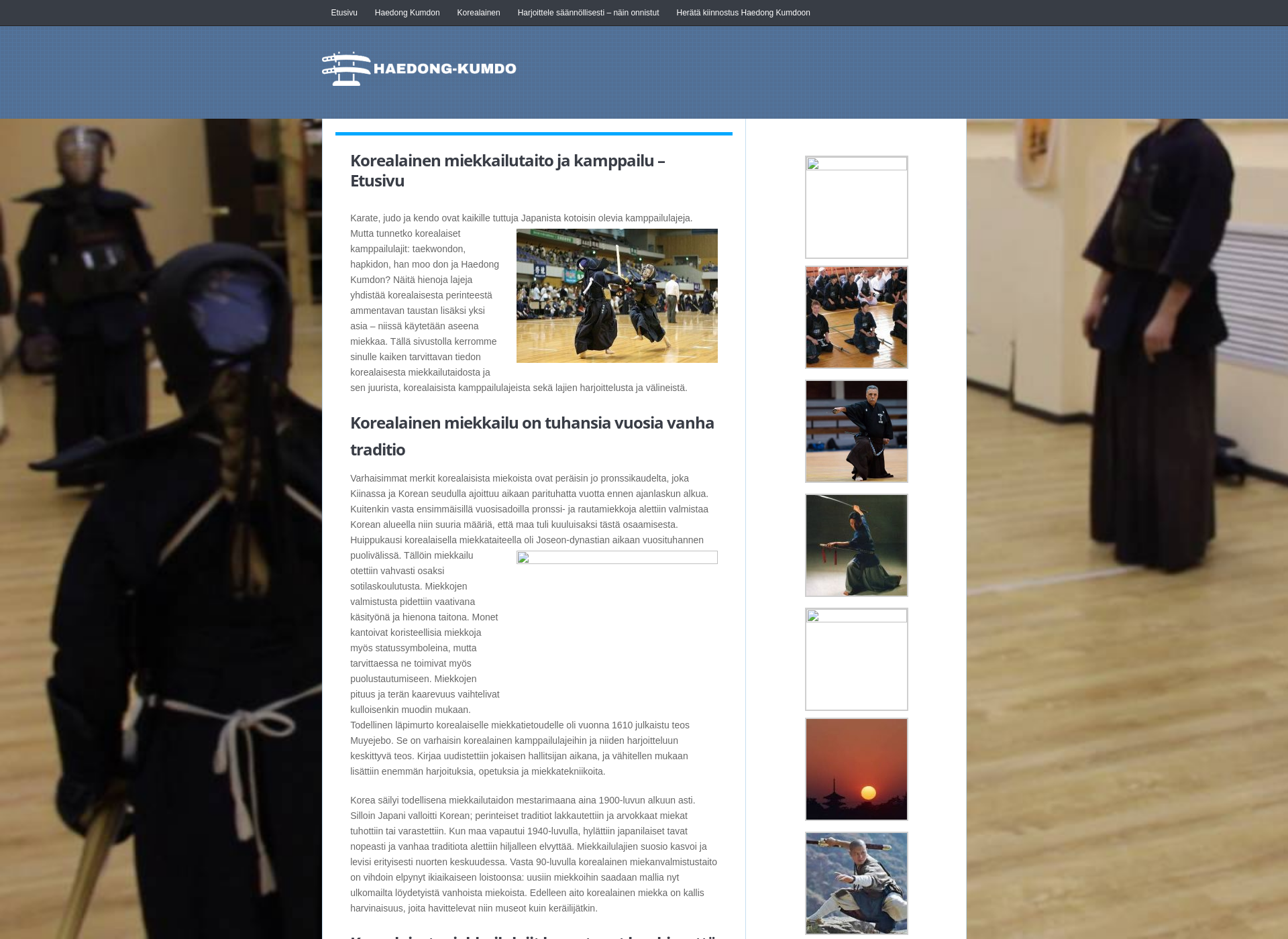 Screenshot for haedong-kumdo.fi