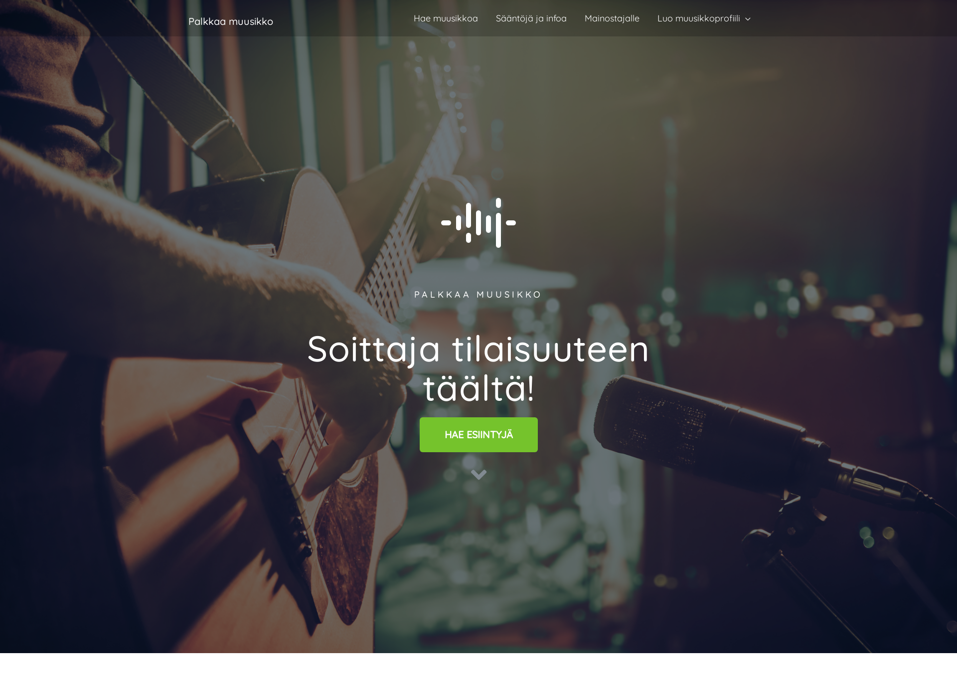 Skärmdump för haemuusikko.fi