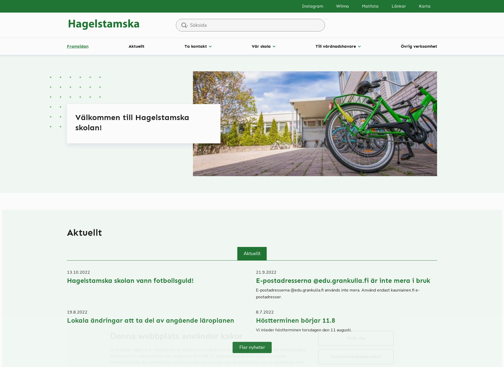 Screenshot for hagelstamskaskolan.fi