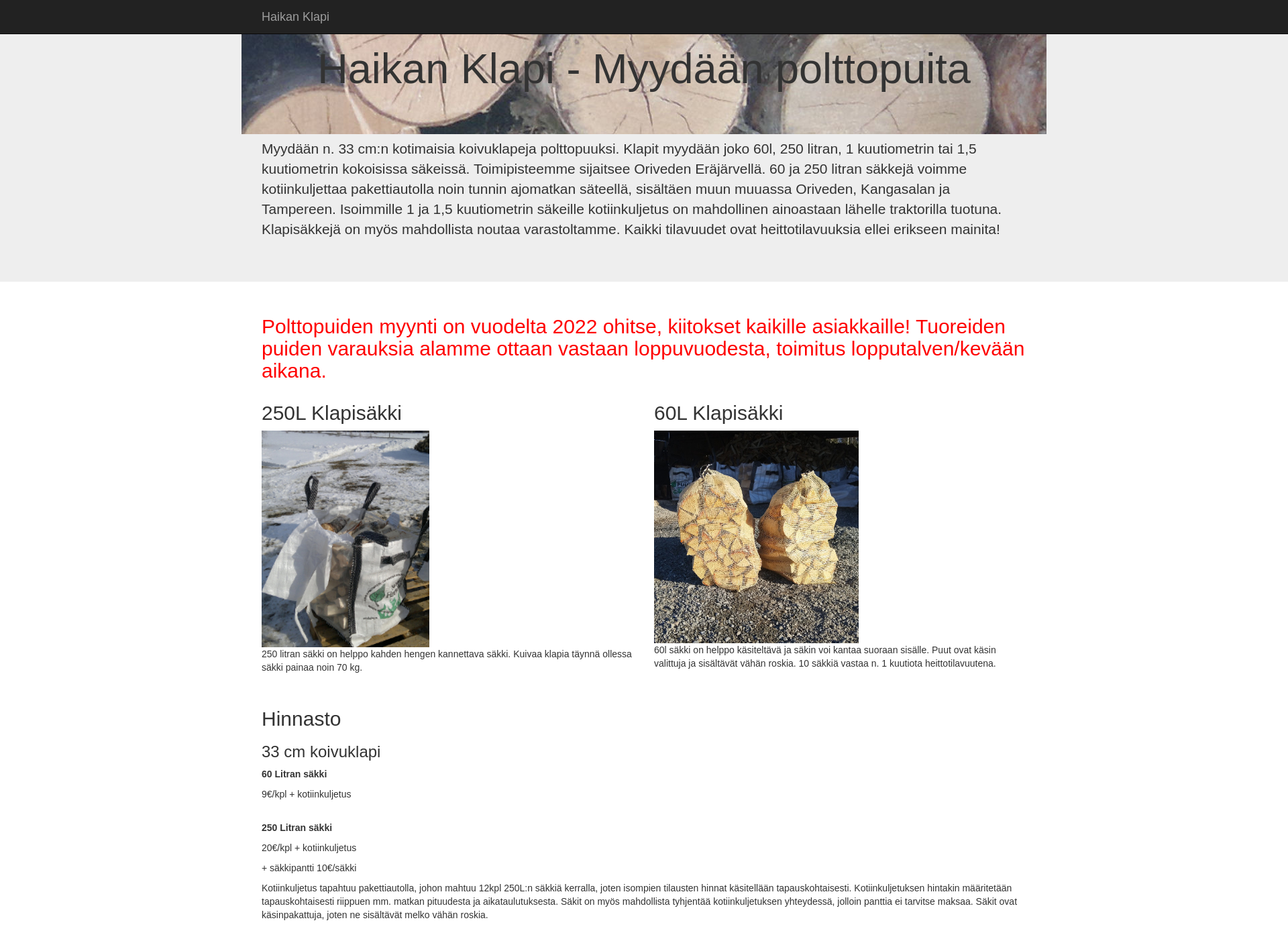 Screenshot for haikanklapi.fi