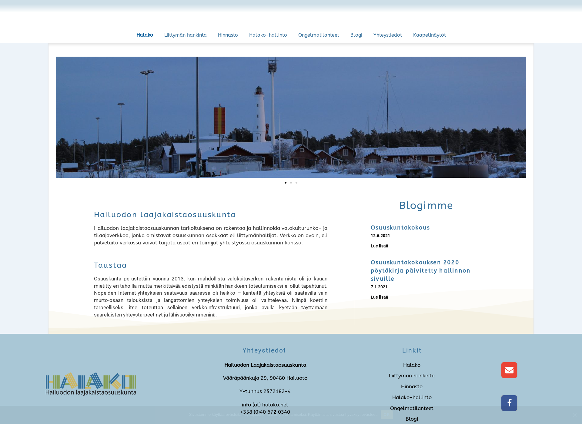 Screenshot for hailuodonlaajakaista.fi