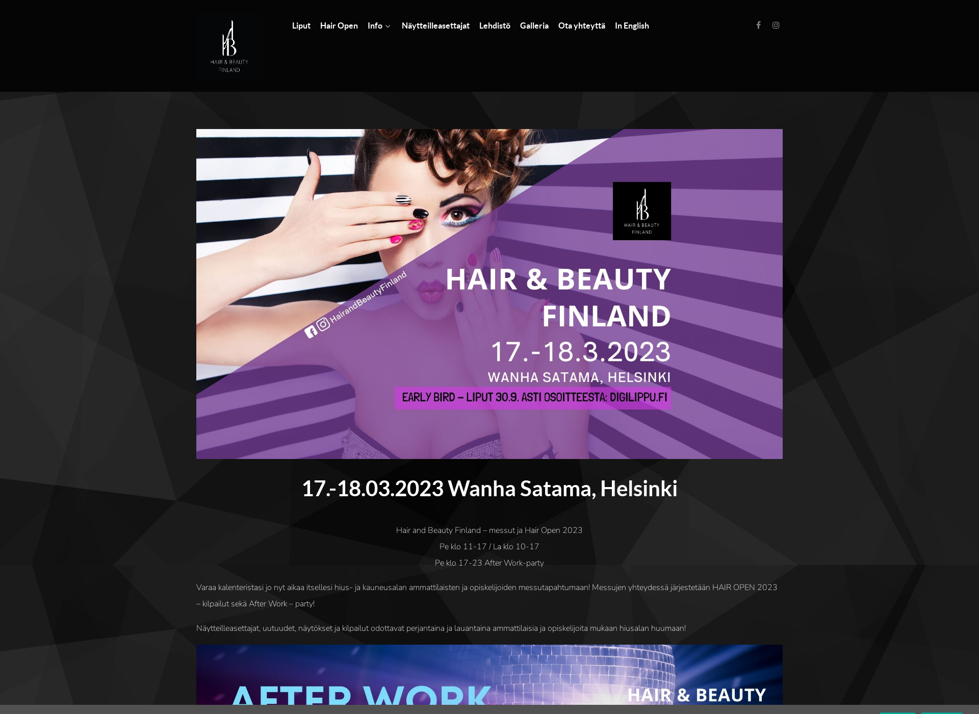 Screenshot for hairandbeauty.fi