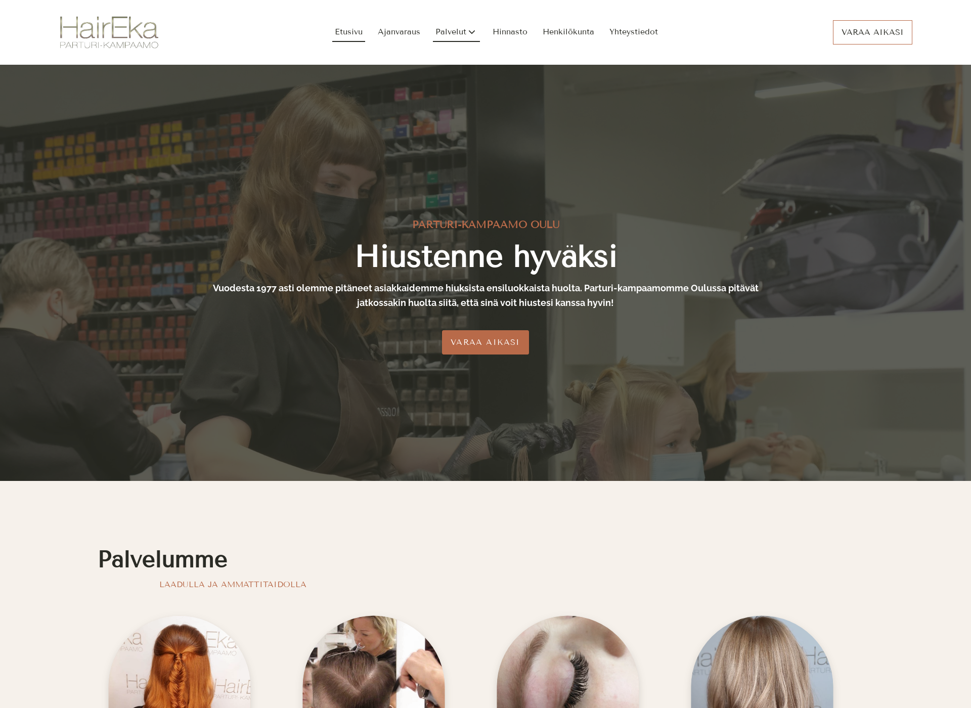 Skärmdump för haireka.fi