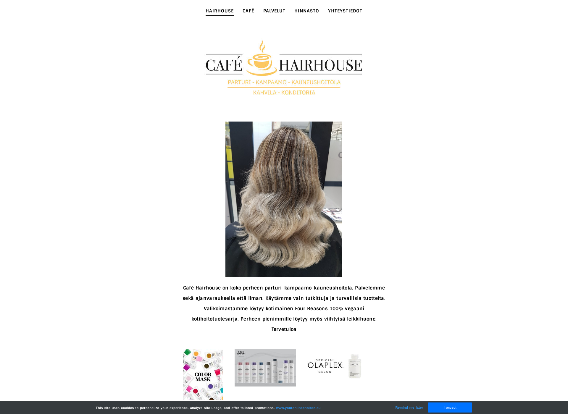 Screenshot for hairhousenonstop.fi