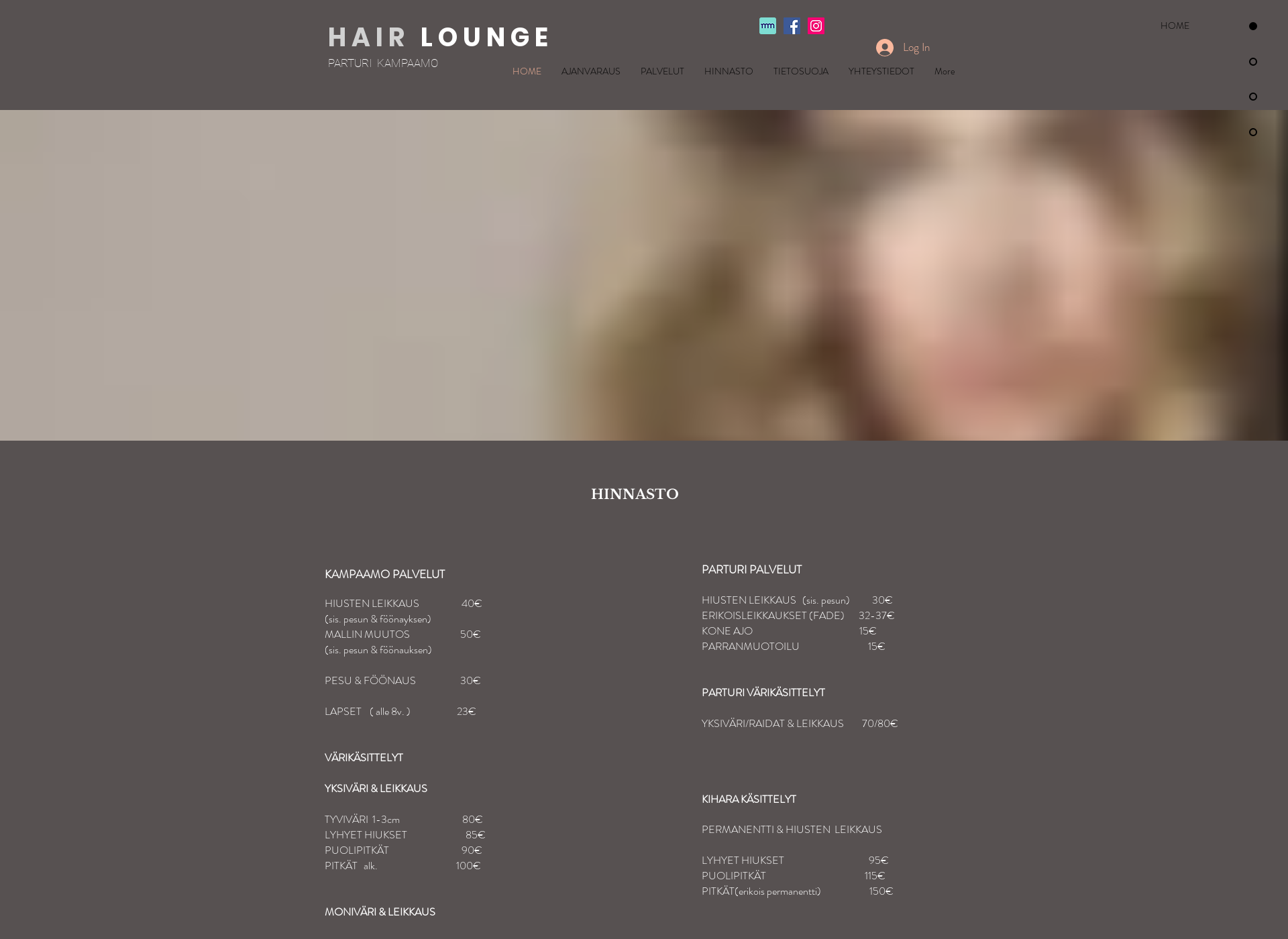 Screenshot for hairlounge.fi