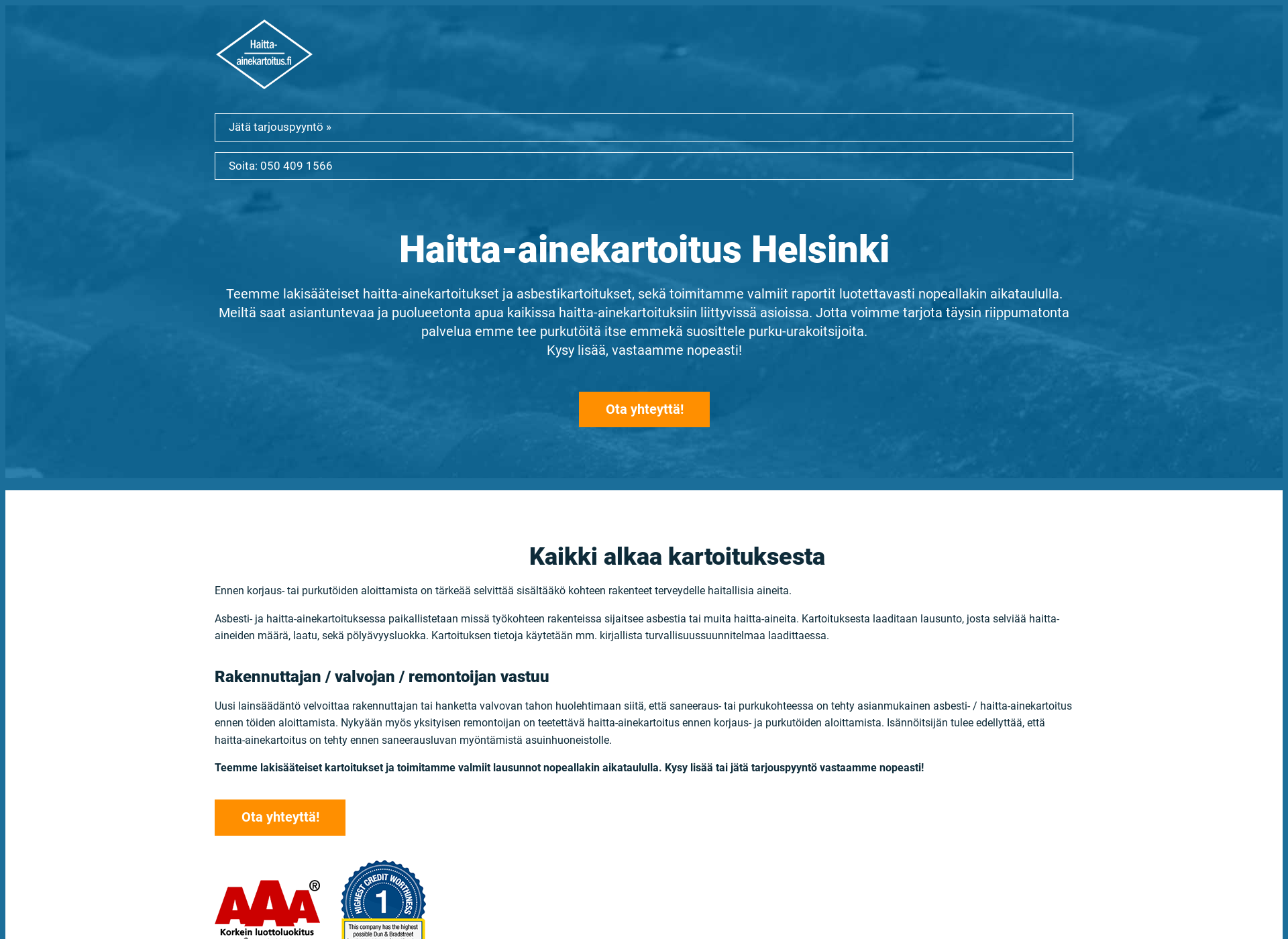 Screenshot for haitta-ainekartoitus-helsinki.fi