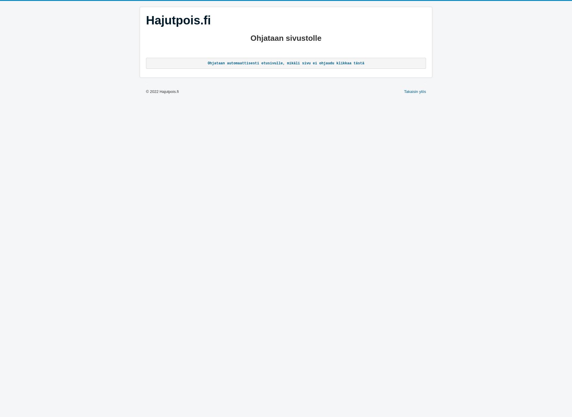 Screenshot for hajutpois.fi