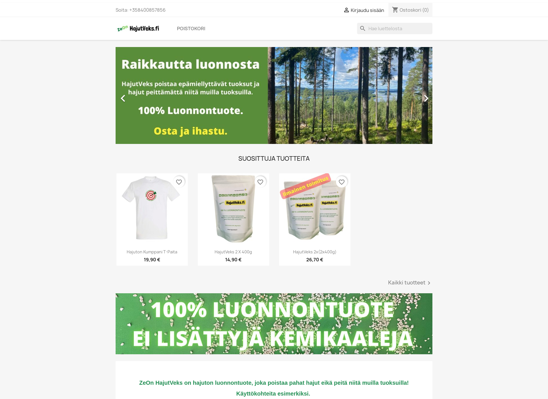 Screenshot for hajutveks.fi