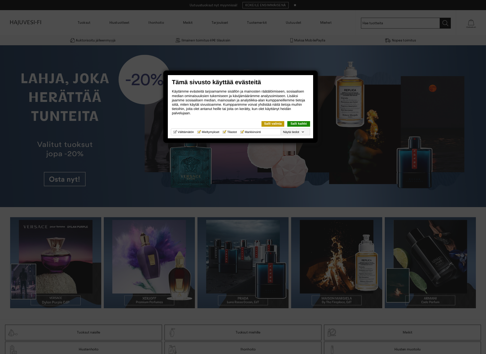 Screenshot for hajuvesi.fi