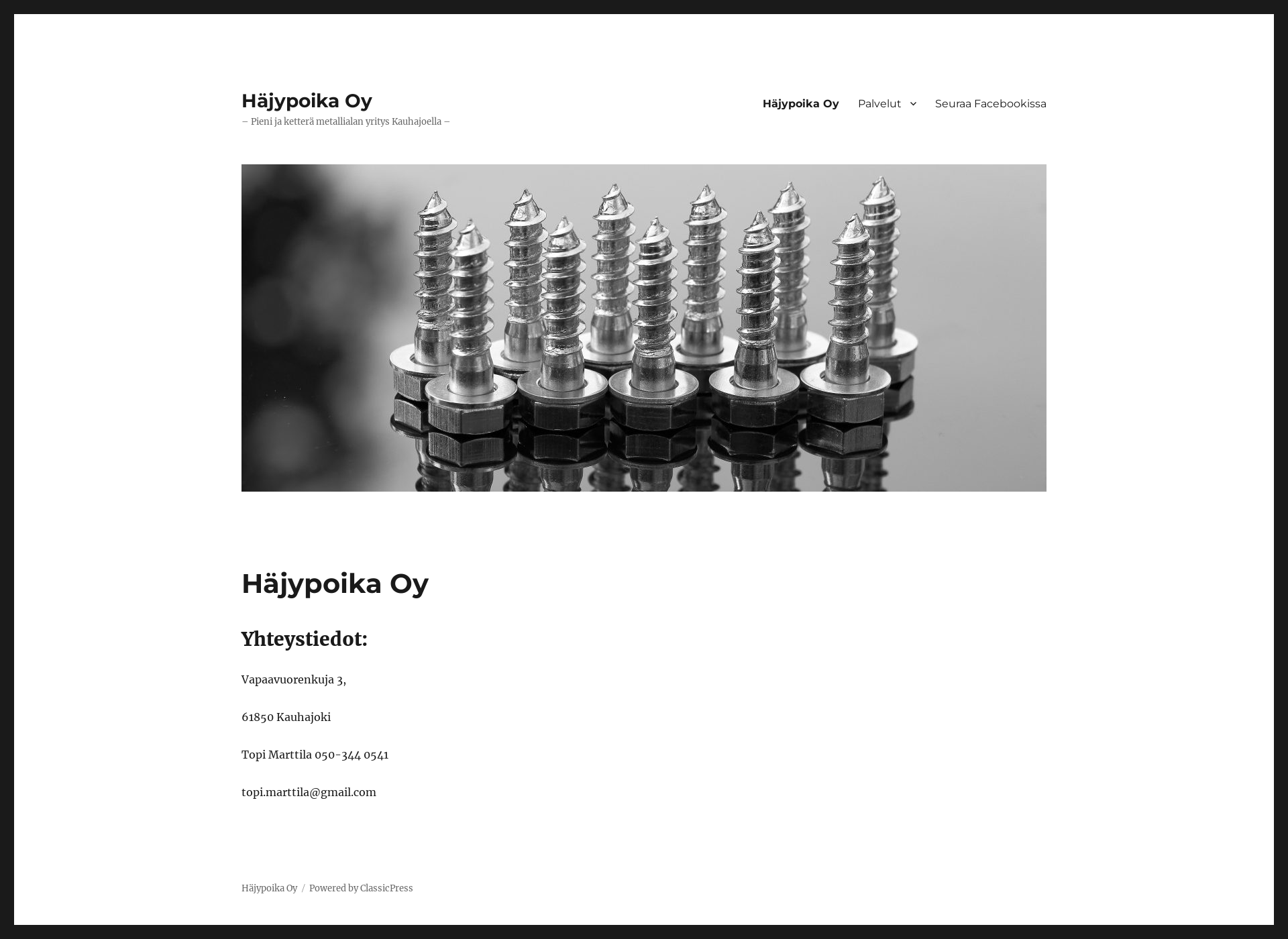 Screenshot for hajypoika.fi