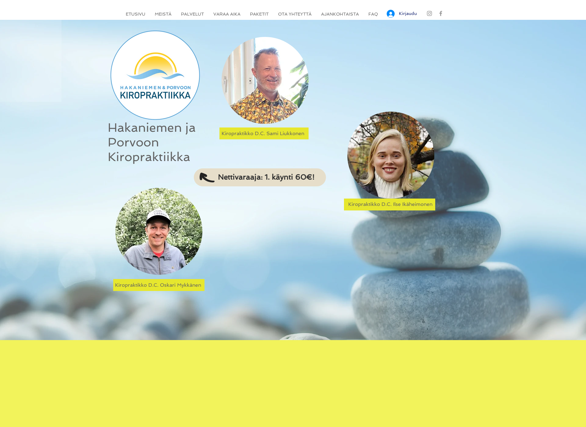 Screenshot for hakaniemenkiropraktiikka.fi