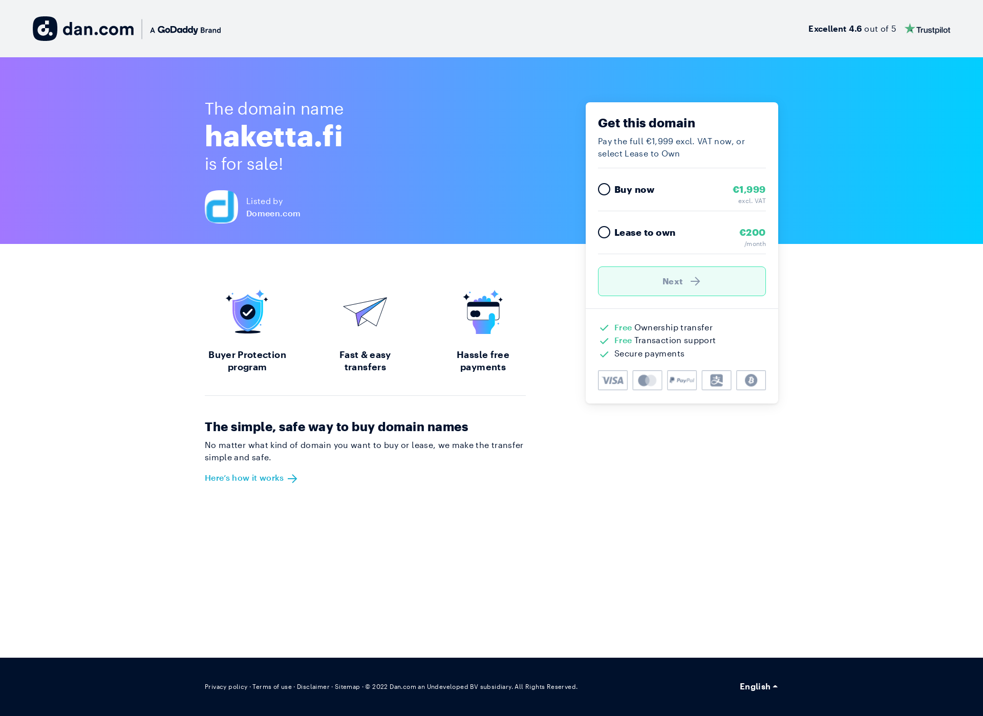 Screenshot for haketta.fi