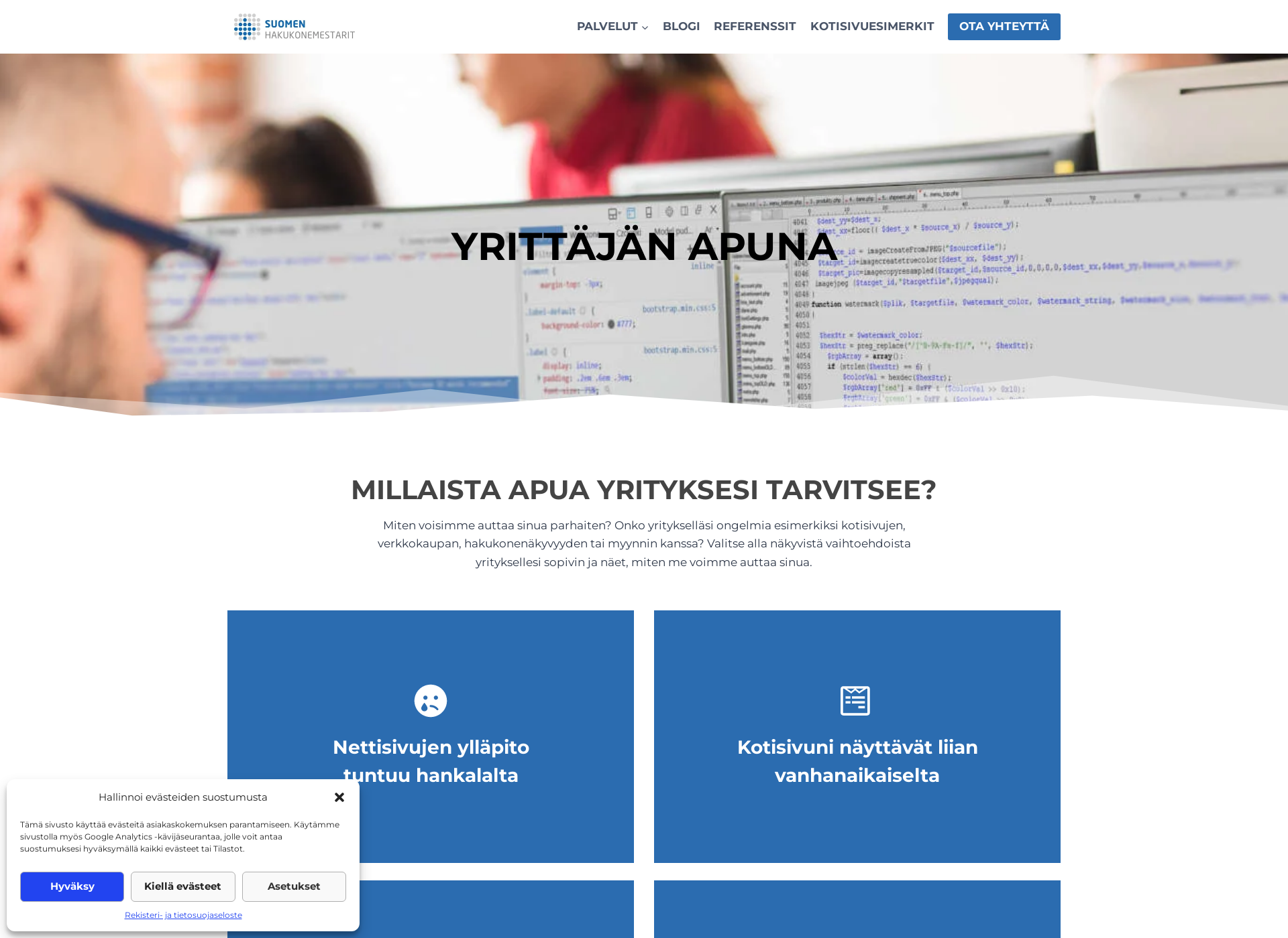 Screenshot for hakukonemestarit.fi