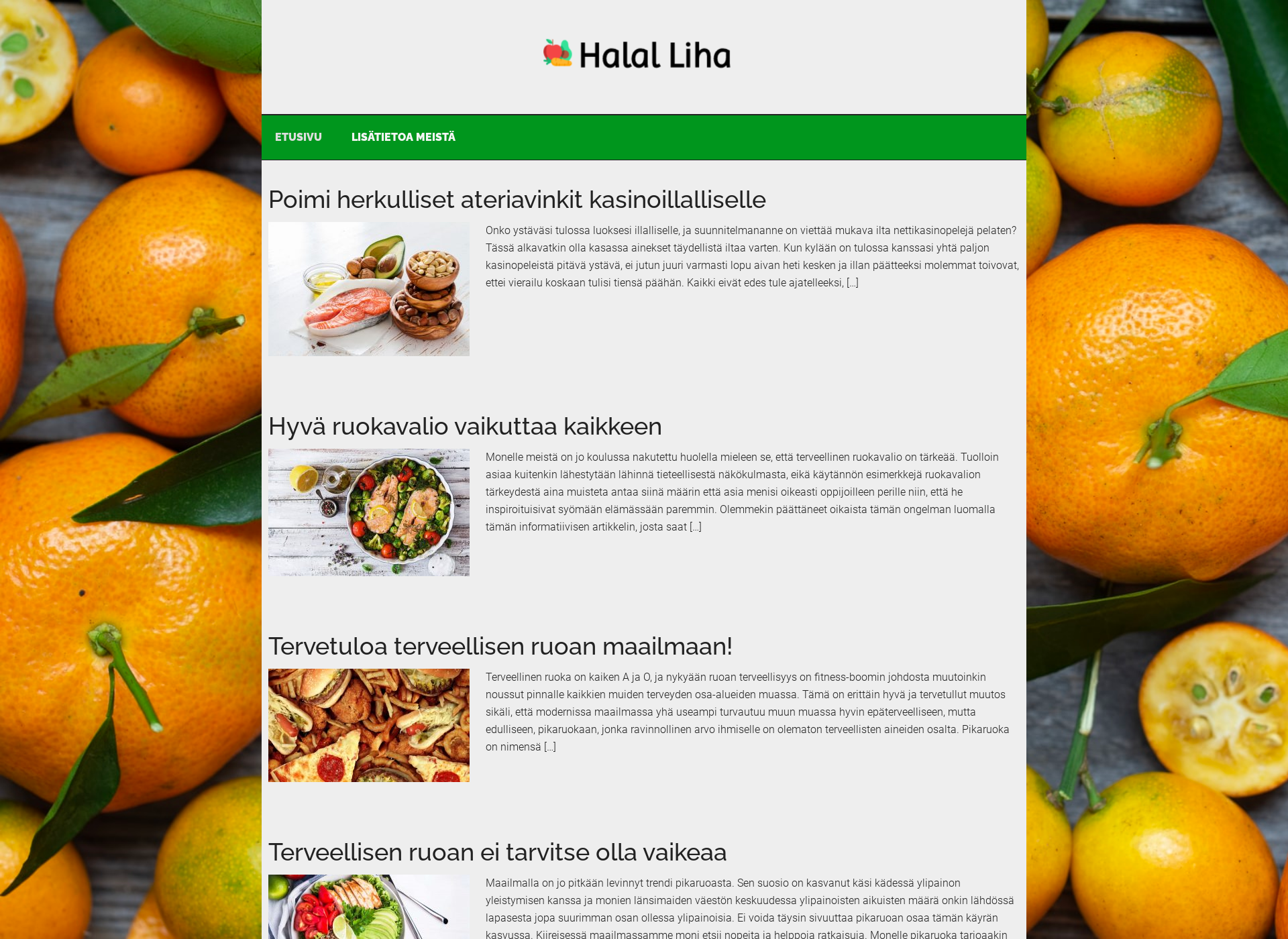 Skärmdump för halalliha.fi