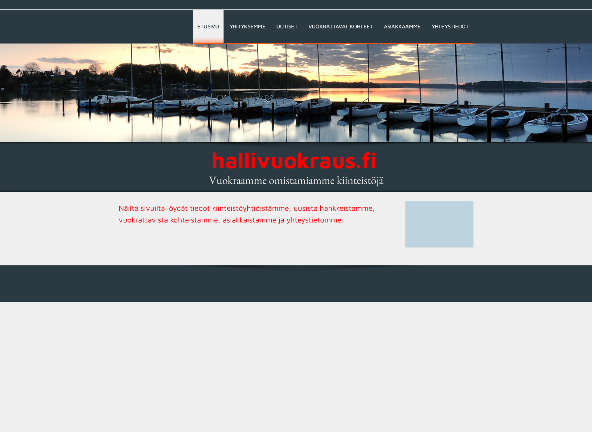 Skärmdump för hallivuokraus.fi