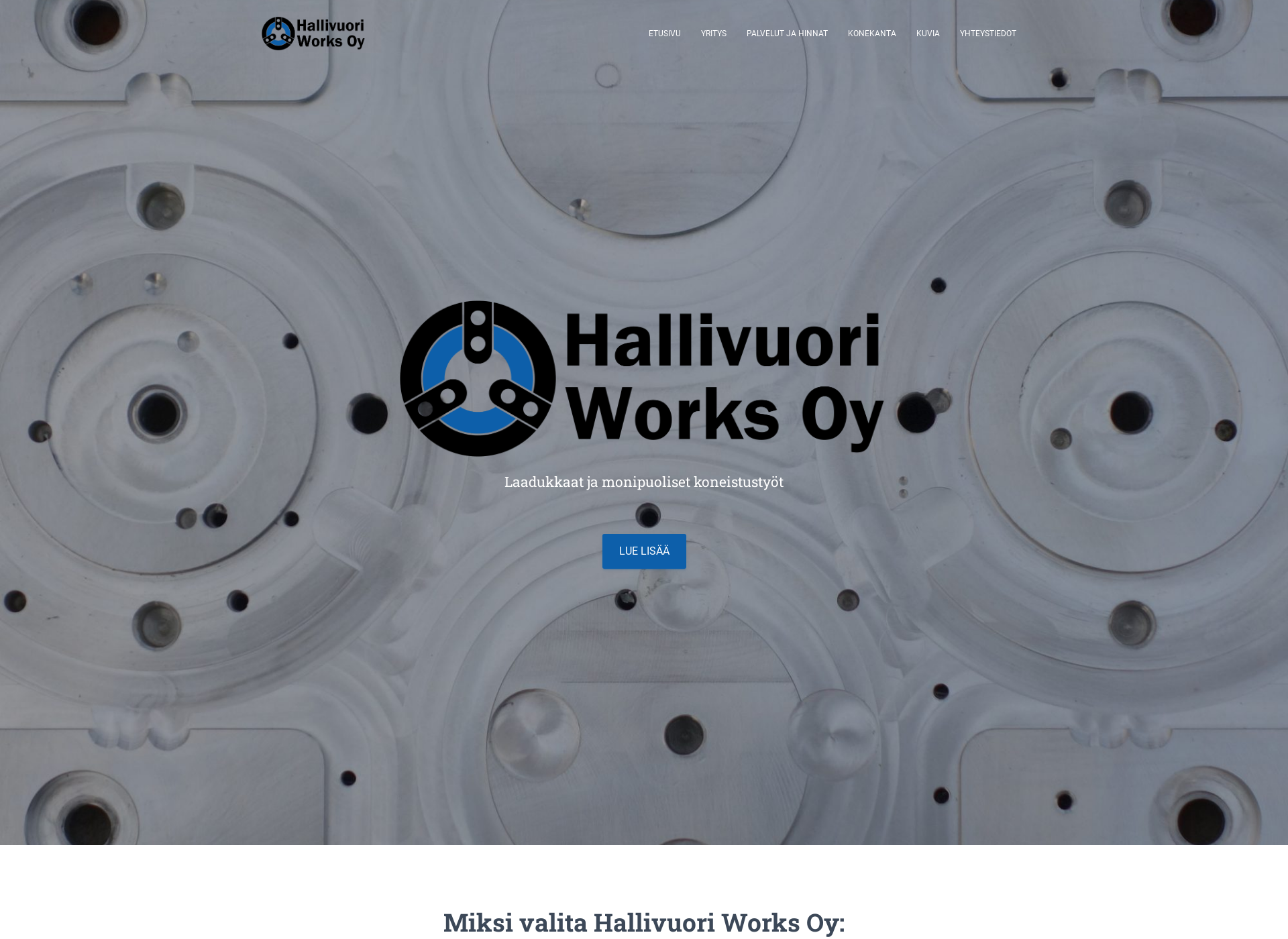 Screenshot for hallivuori.fi