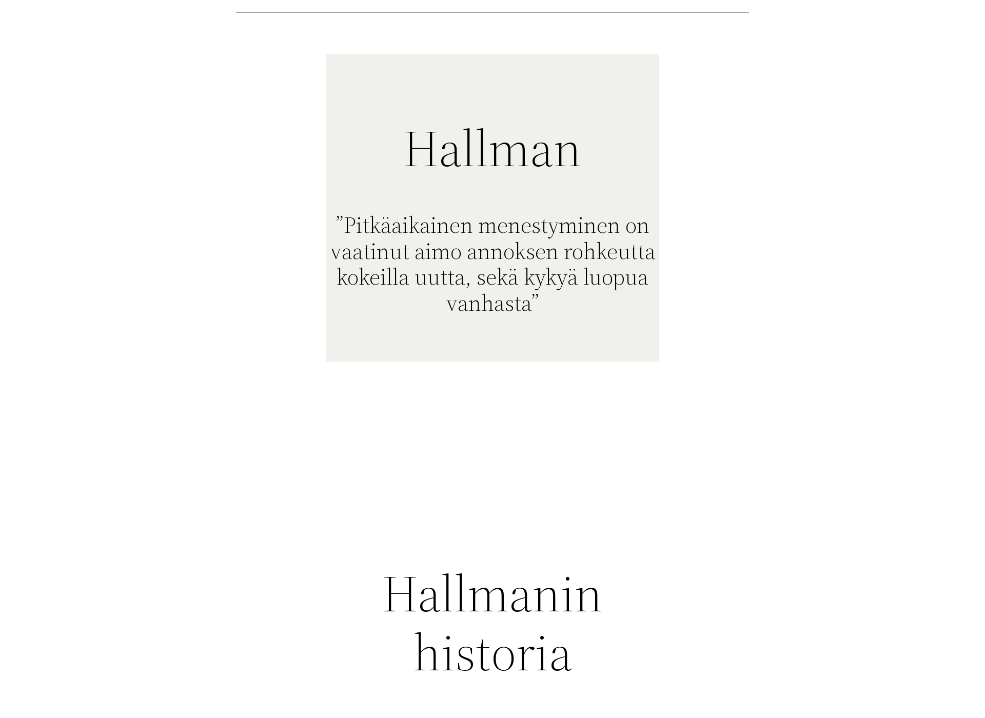 Skärmdump för hallman.fi