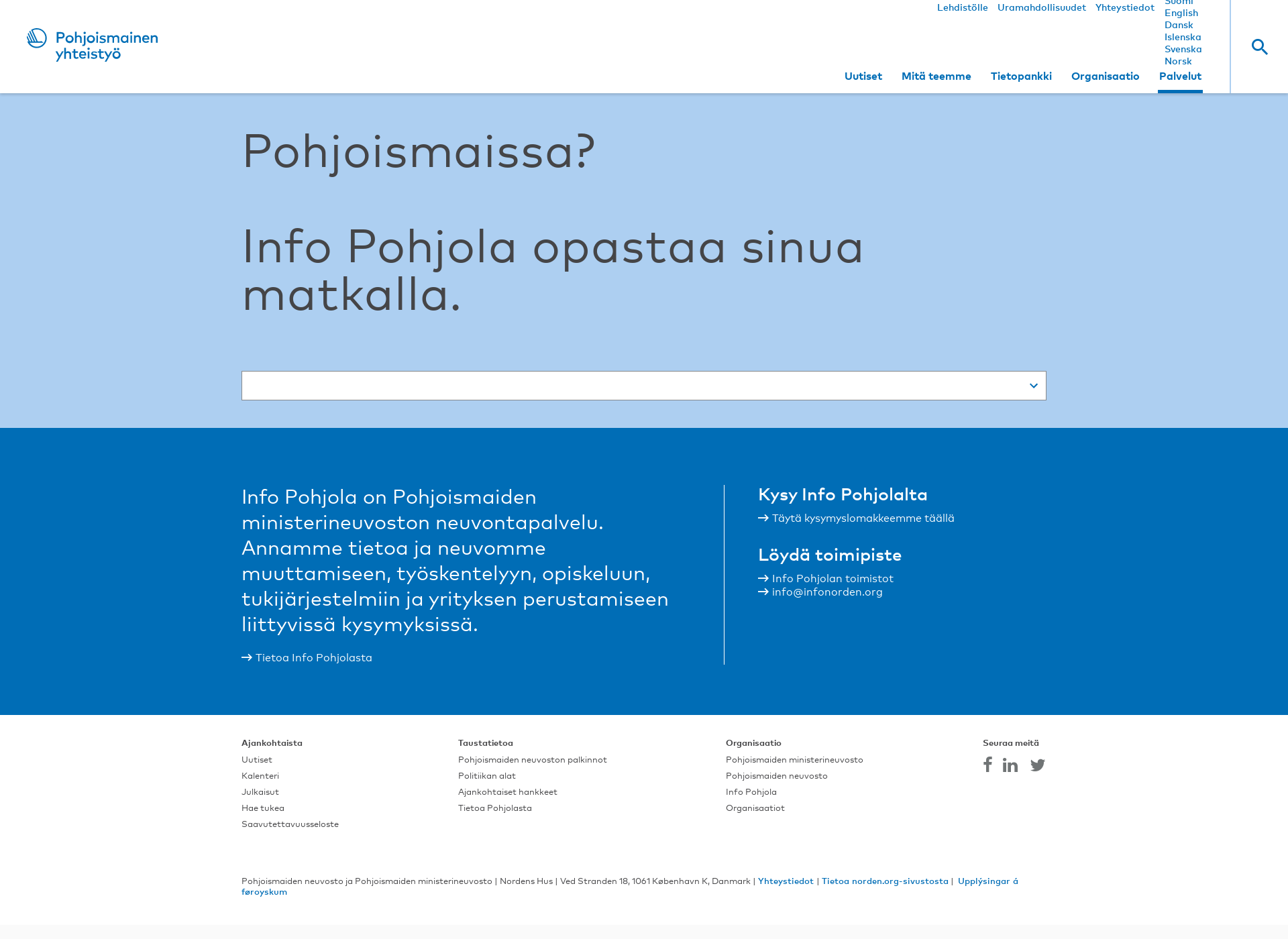 Skärmdump för haloopohjola.fi
