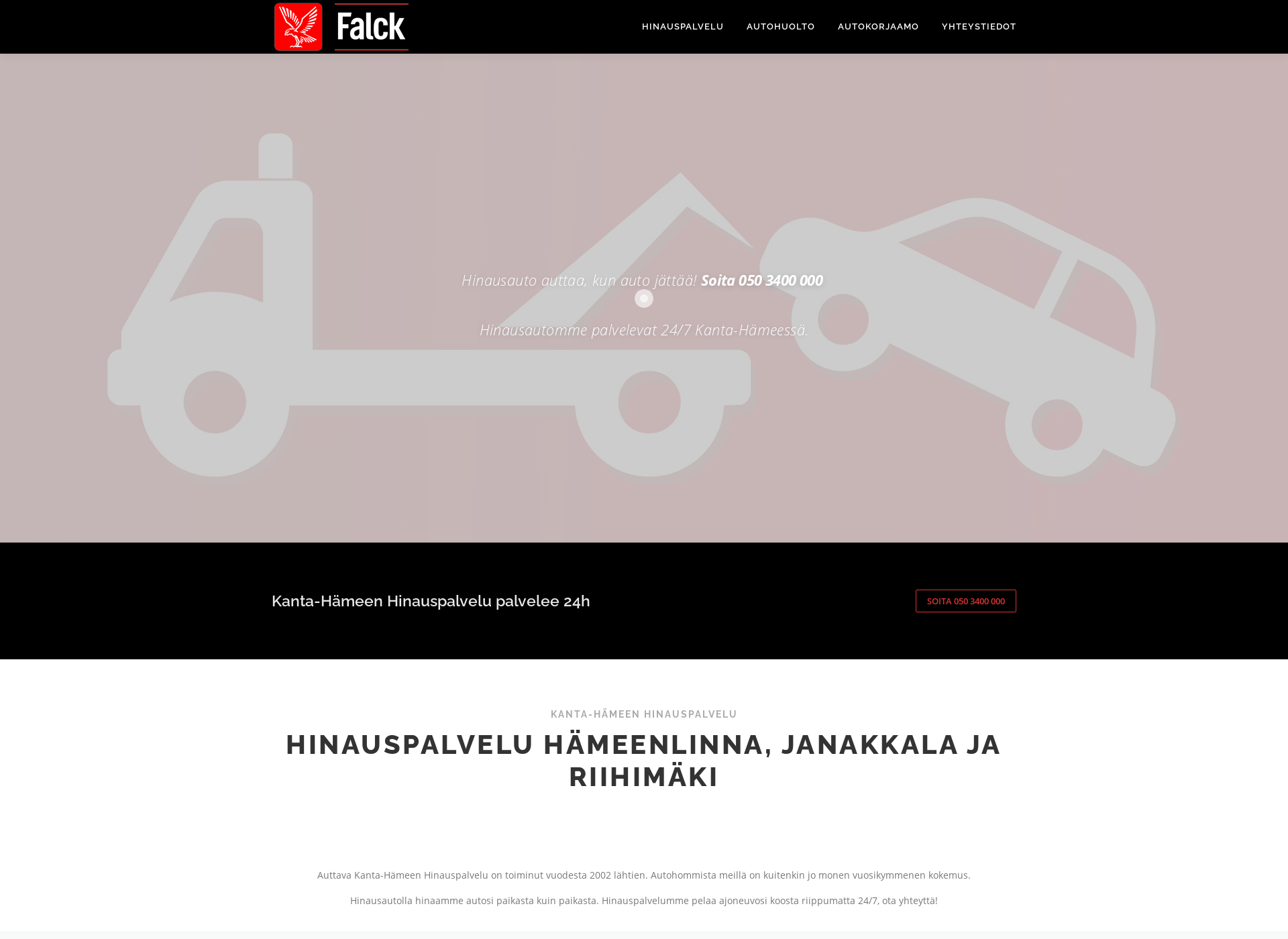 Screenshot for hameenhinauspalvelu.fi