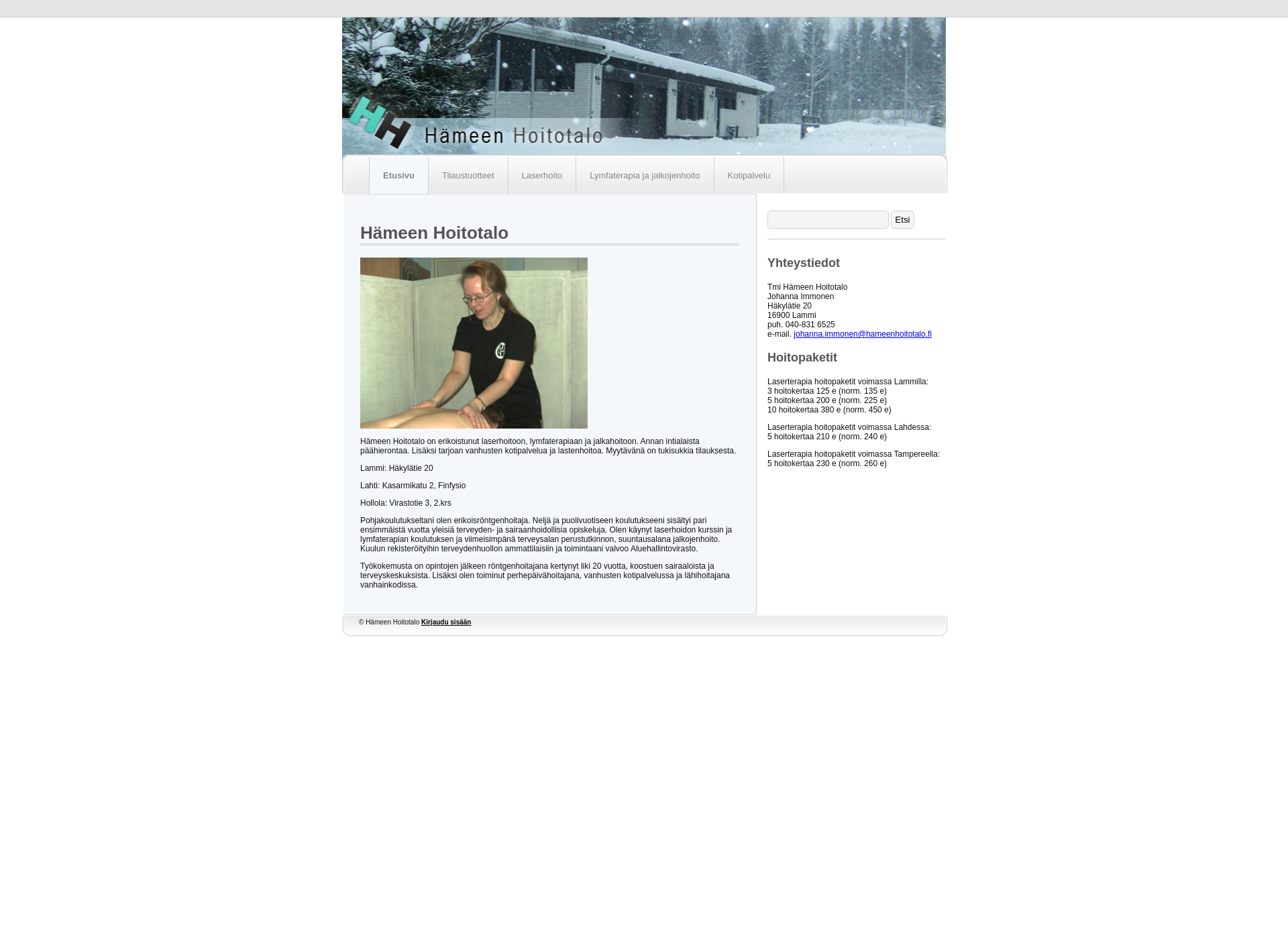 Screenshot for hameenhoitotalo.fi