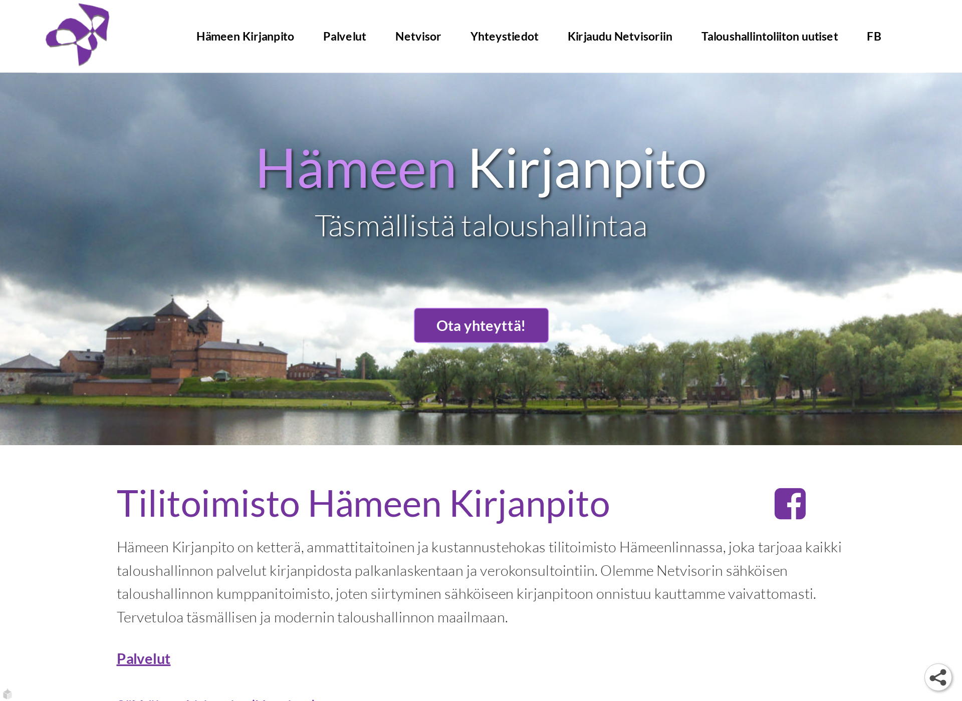 Screenshot for hameenkirjanpito.fi