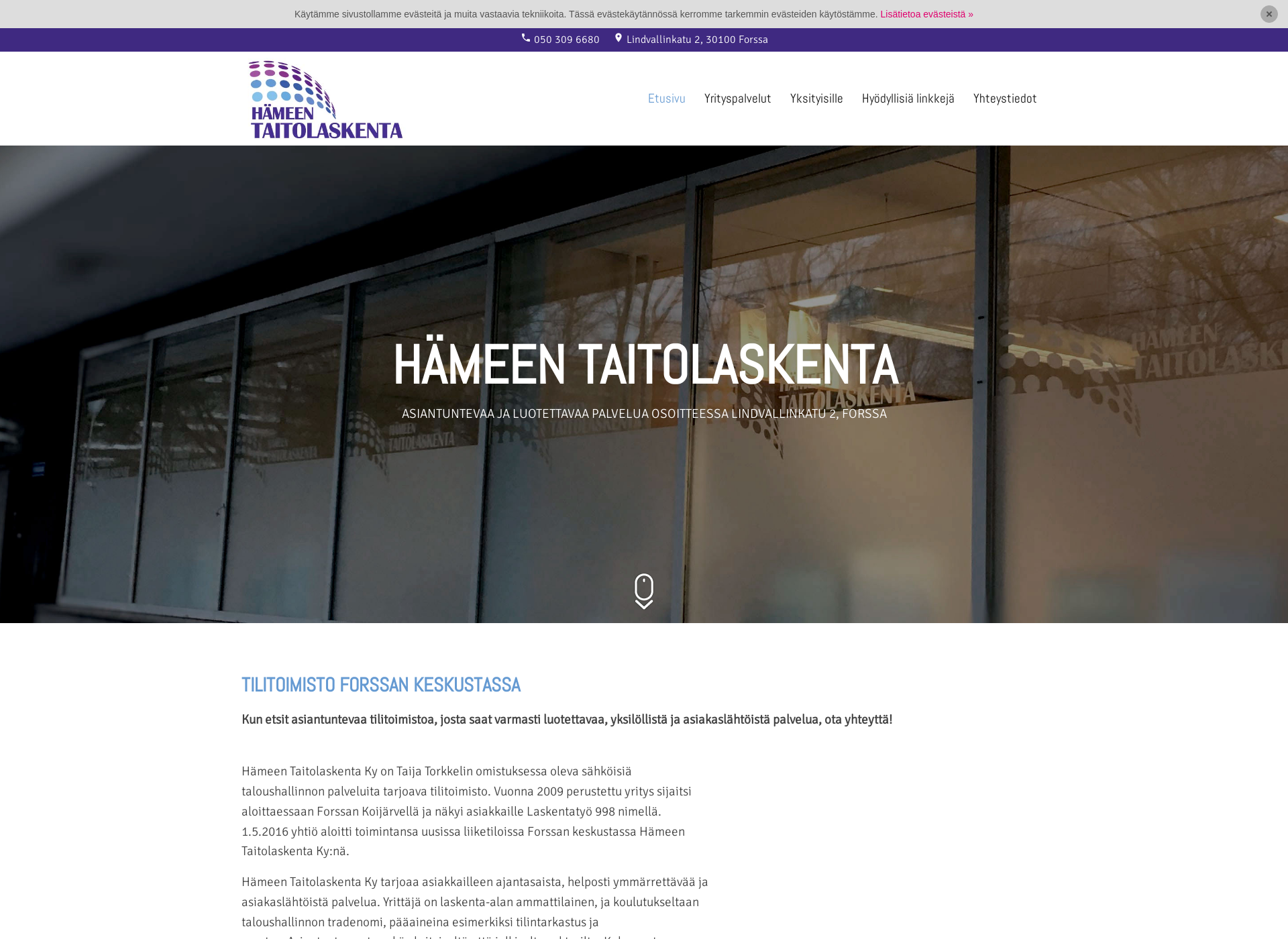 Screenshot for hameentaitolaskenta.fi