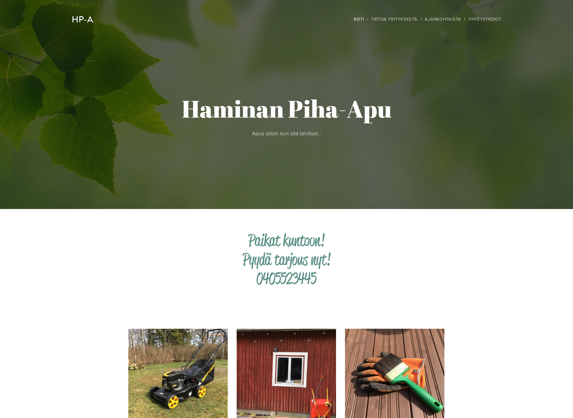Screenshot for haminanpiha-apu.fi