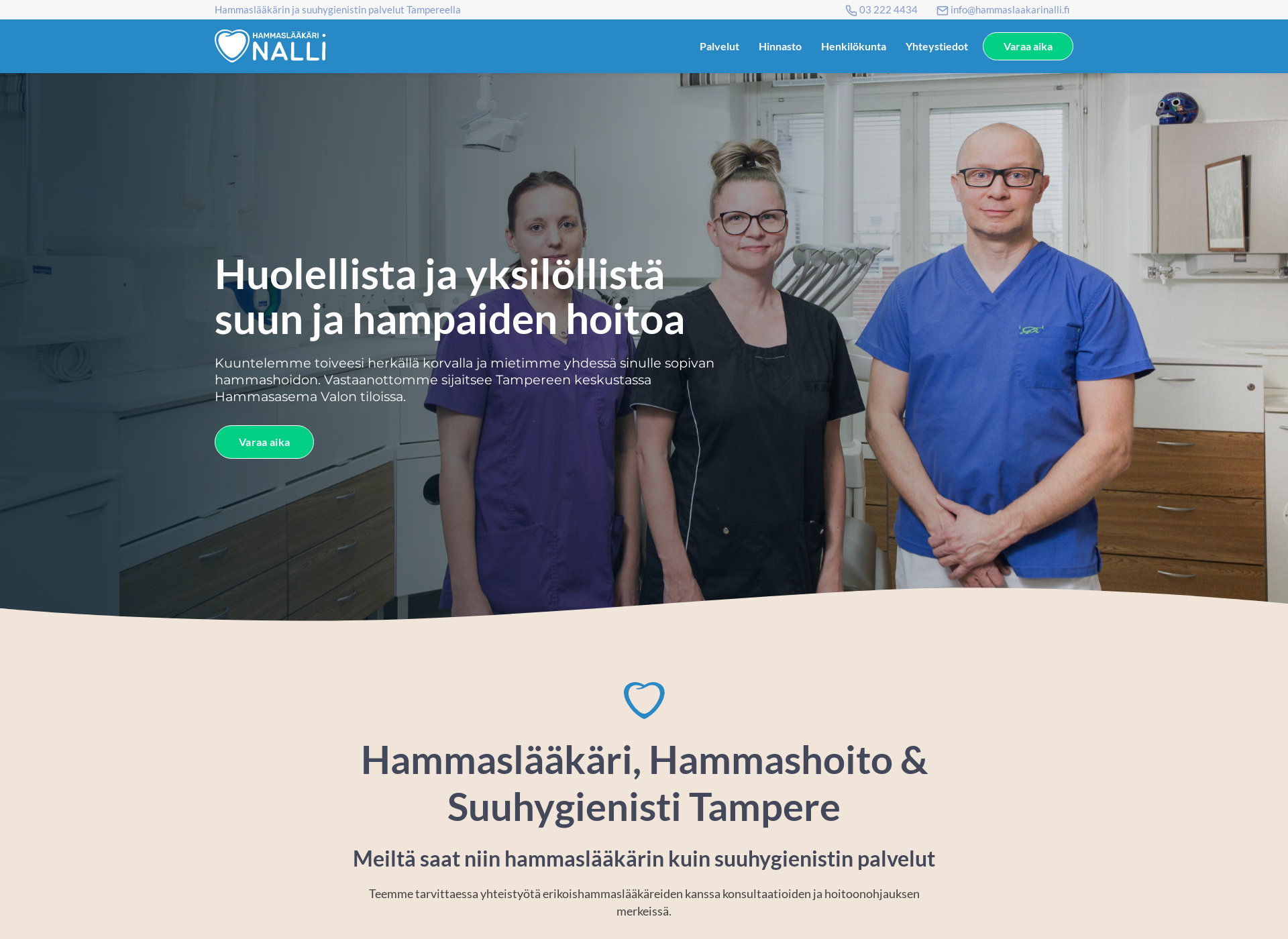 Skärmdump för hammaslaakarinalli.fi