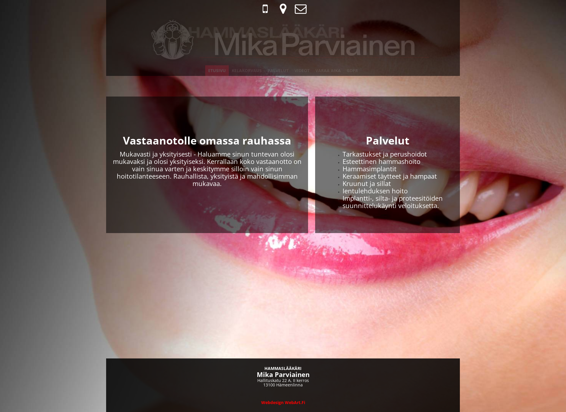 Screenshot for hammaslaakariparviainen.fi