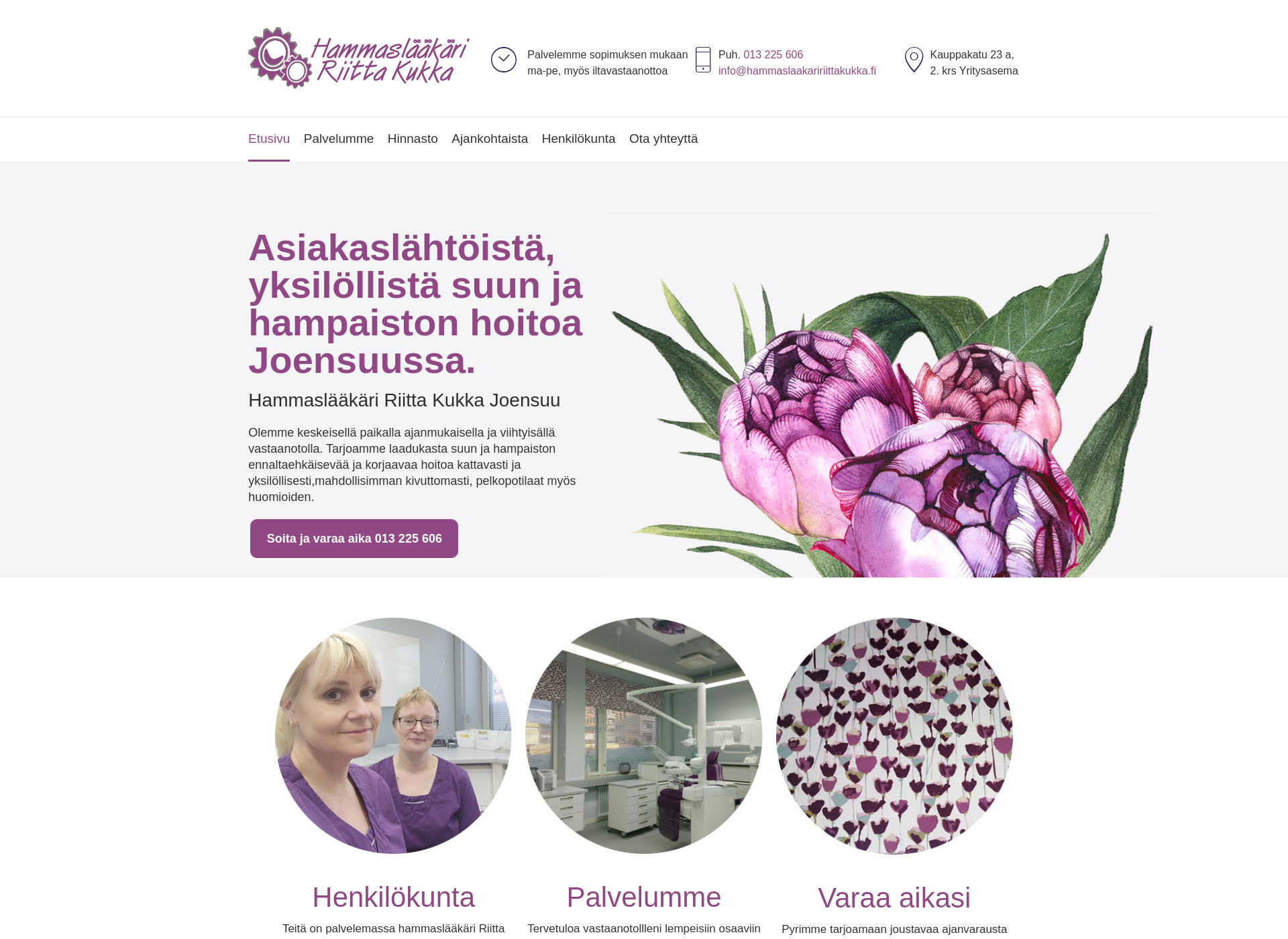 Screenshot for hammaslaakaririittakukka.fi