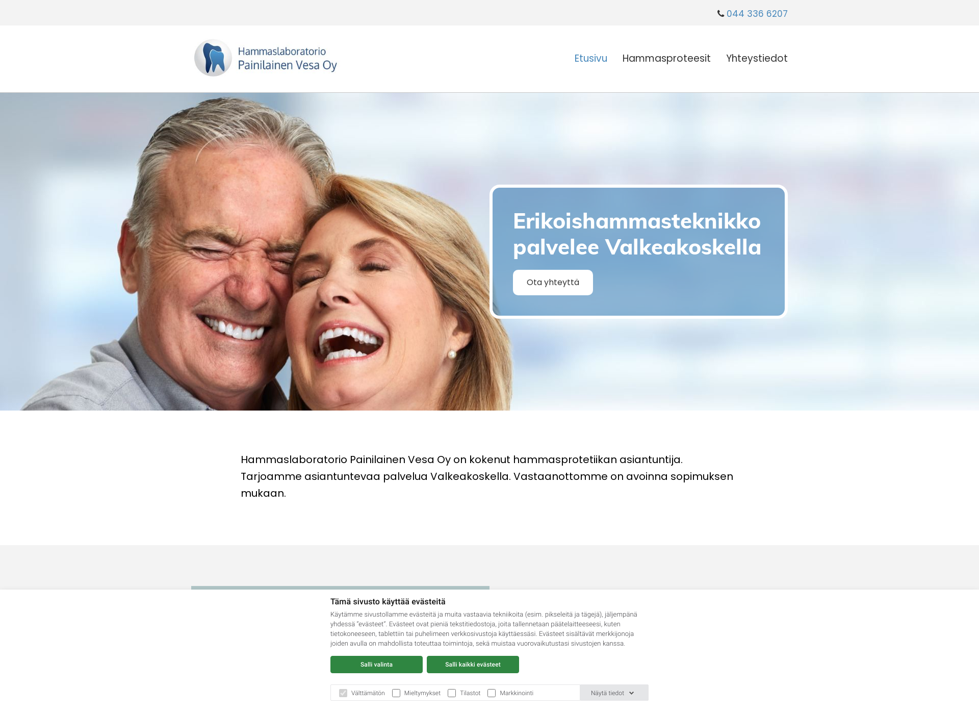 Screenshot for hammaslaboratoriopainilainen.fi