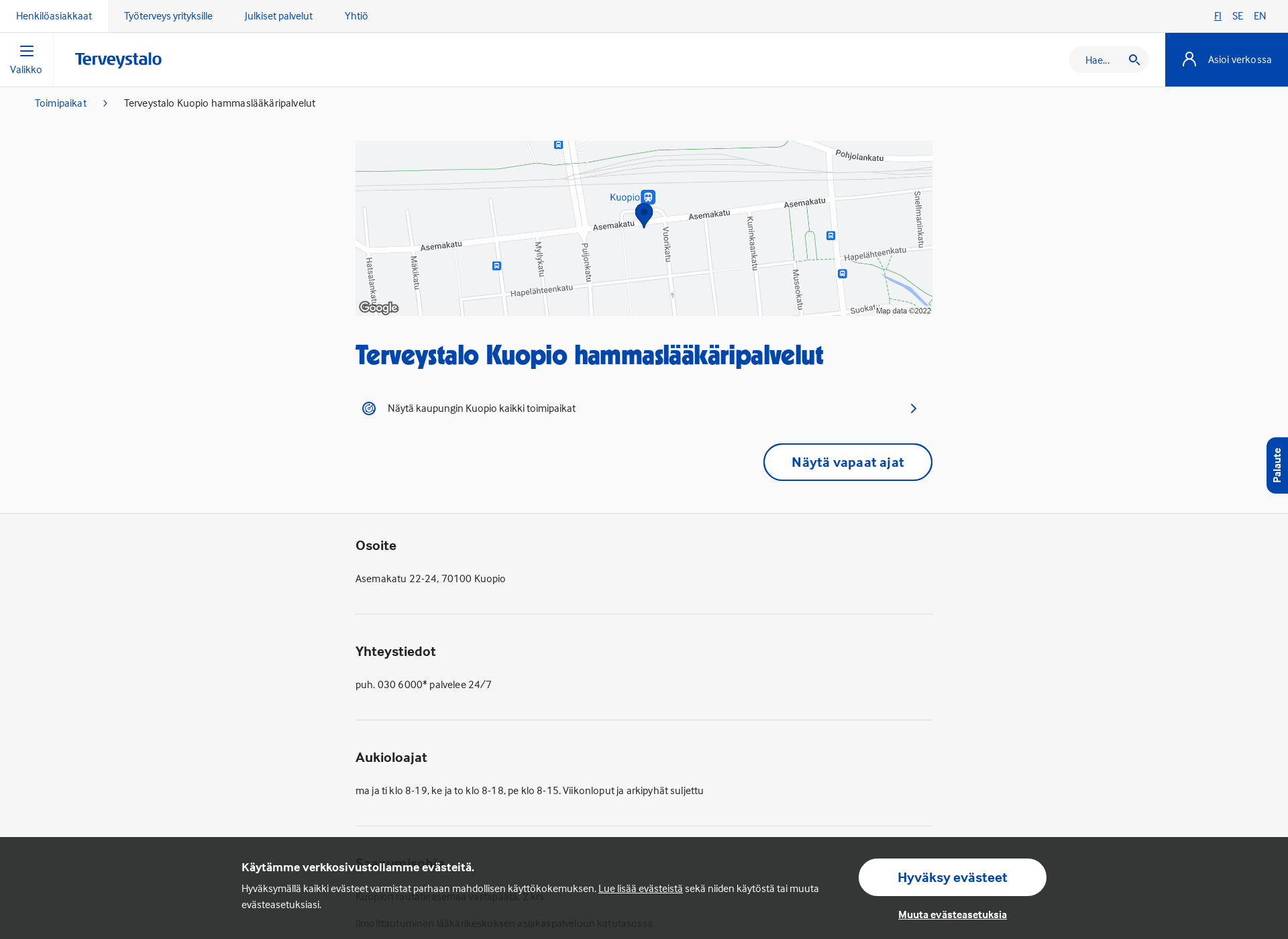 Screenshot for hammasrasti.fi