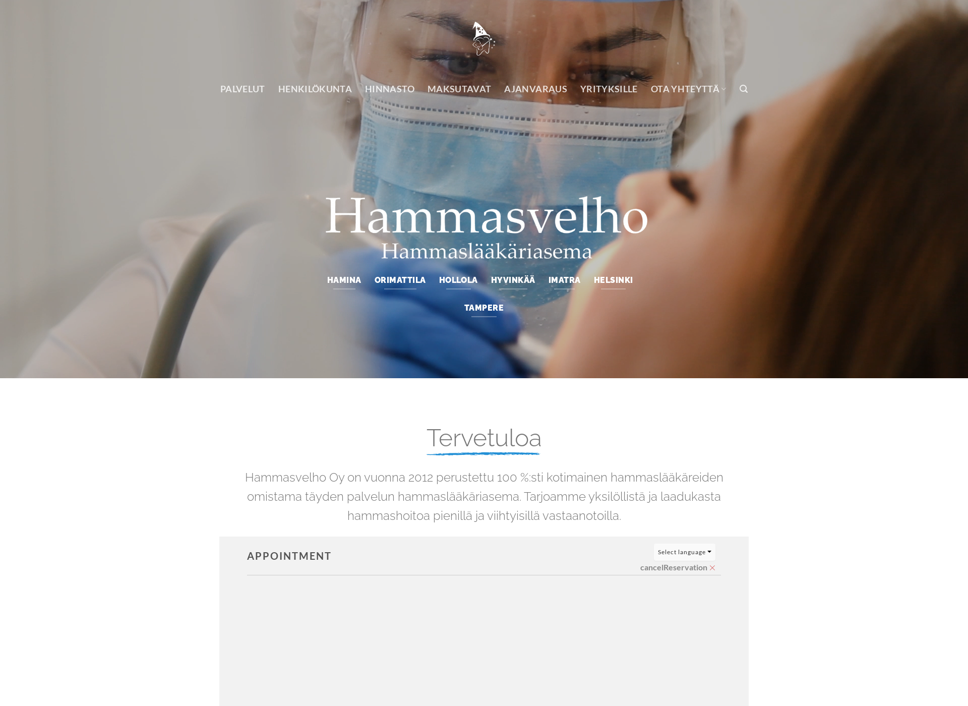 Screenshot for hammasvelho.fi