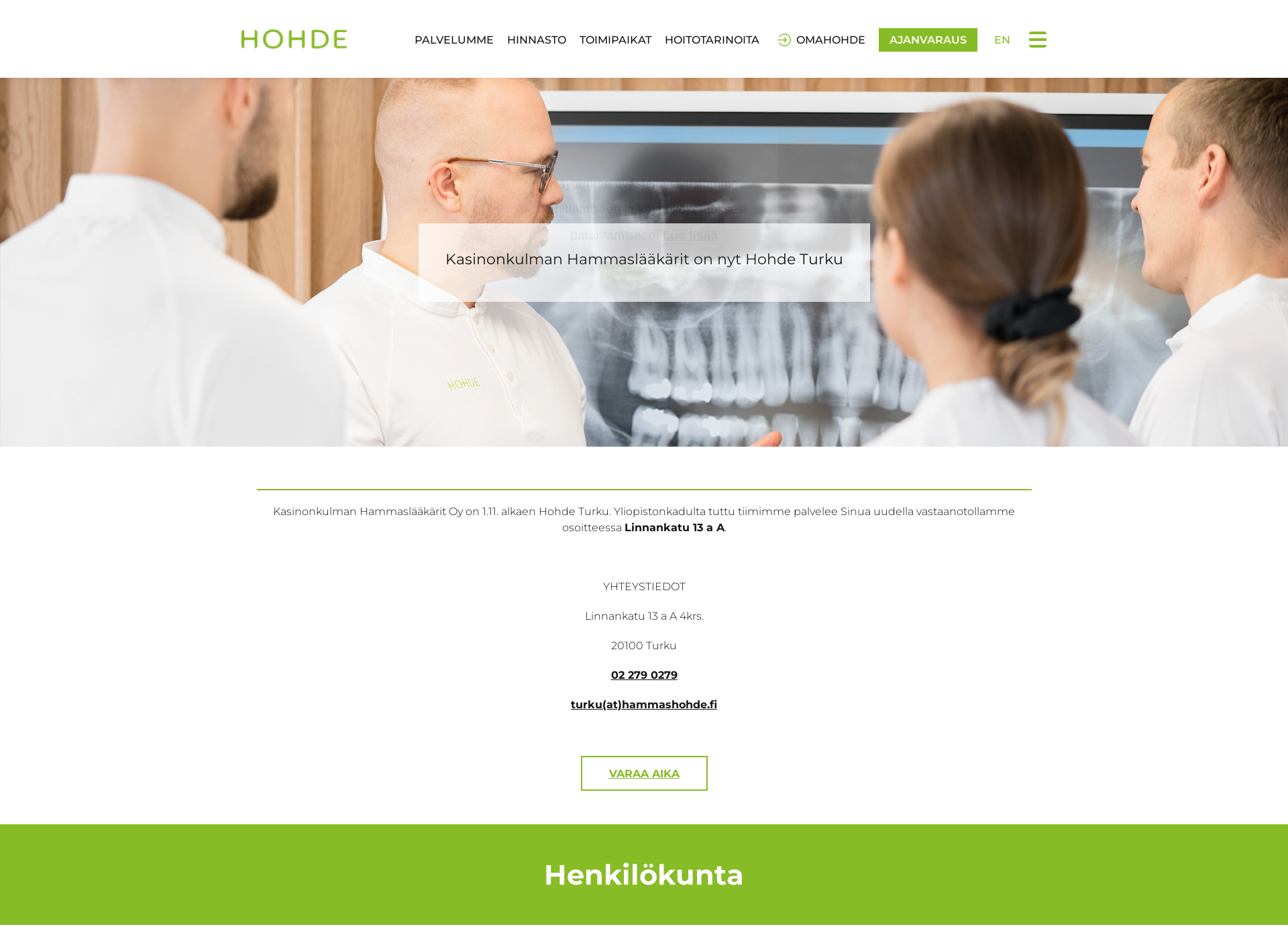 Screenshot for hampaidenvalkaisuturussa.fi