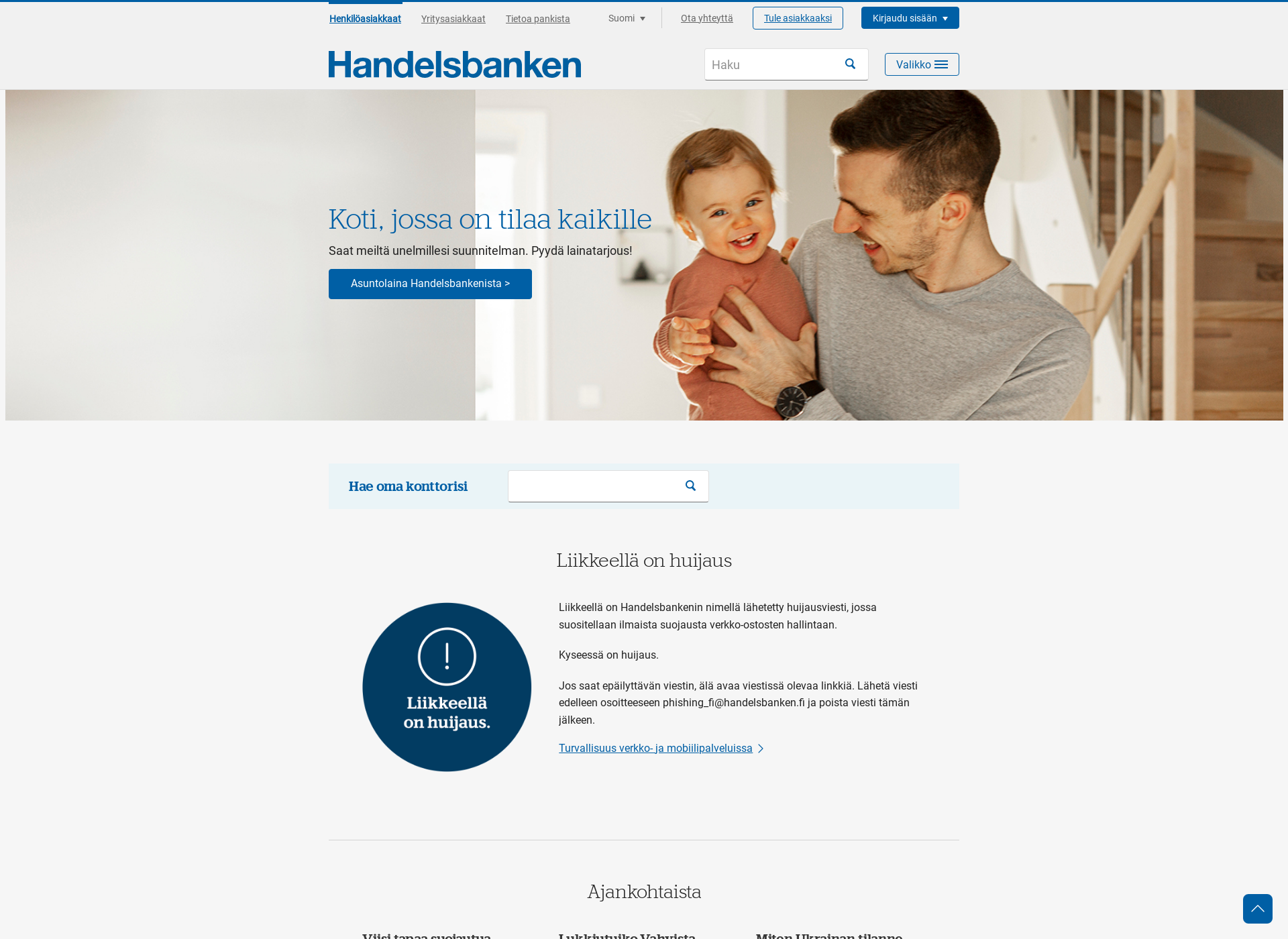 Screenshot for handelsbanken.fi
