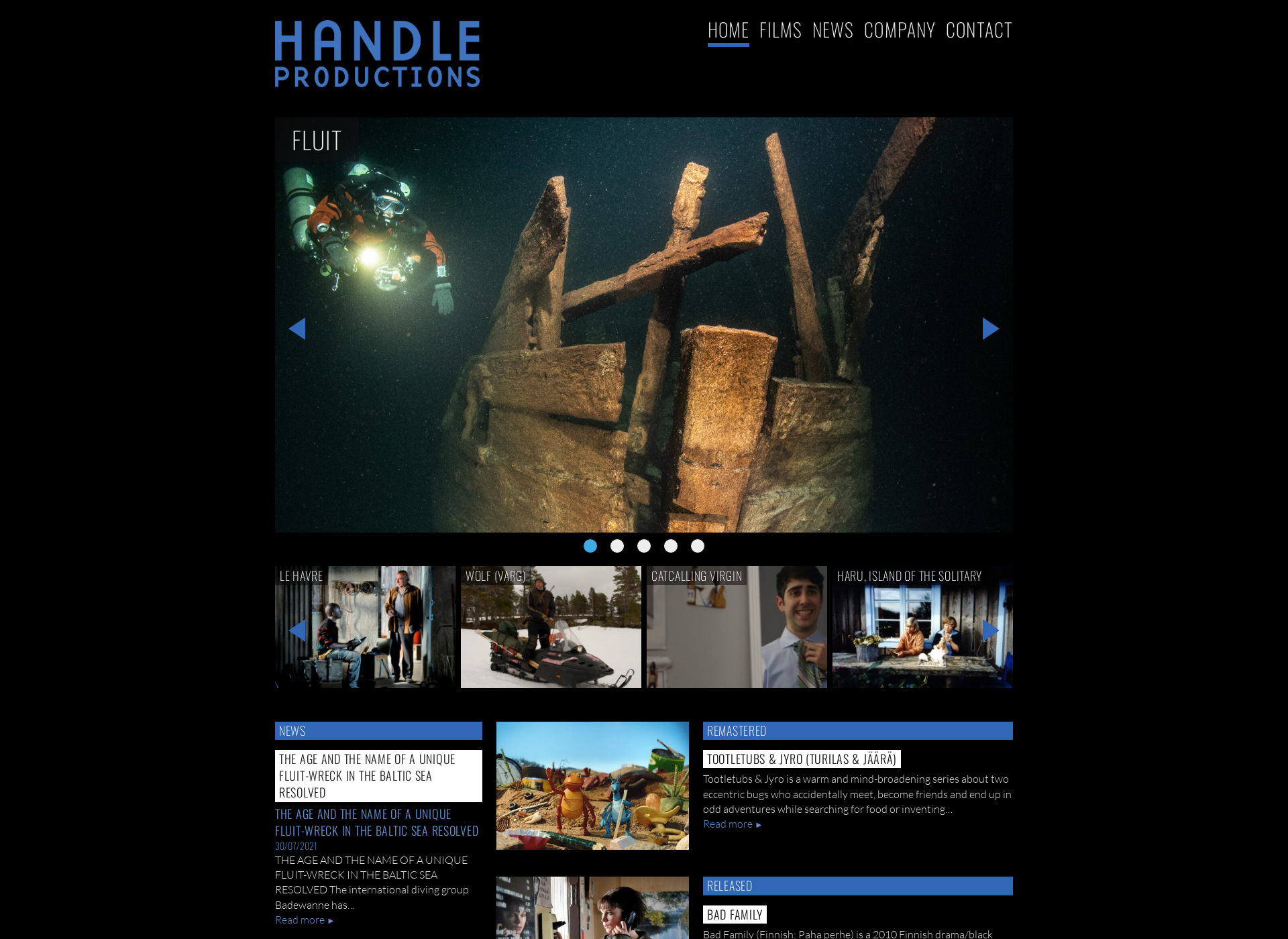 Screenshot for handleproductions.com