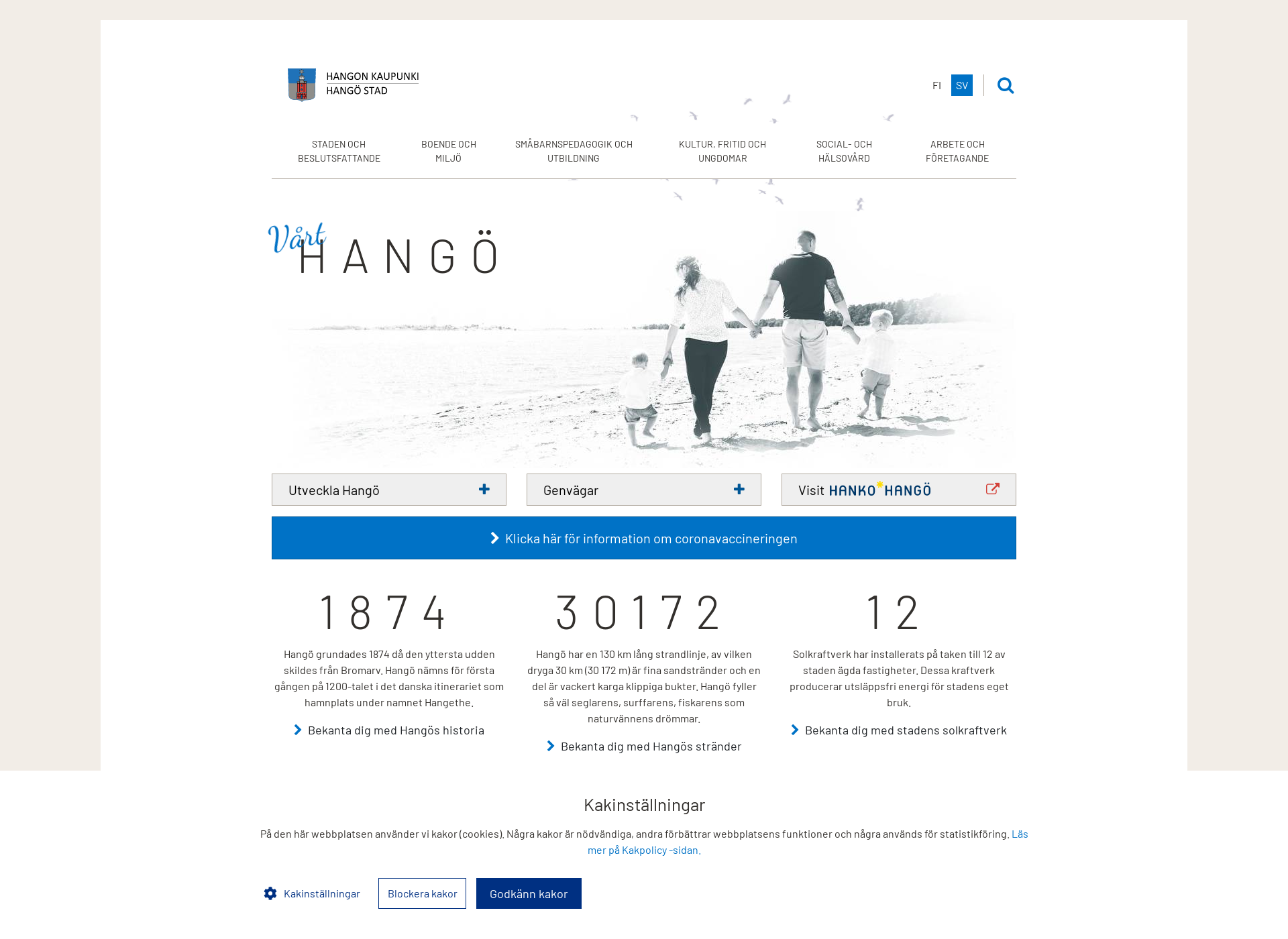 Skärmdump för hango.fi
