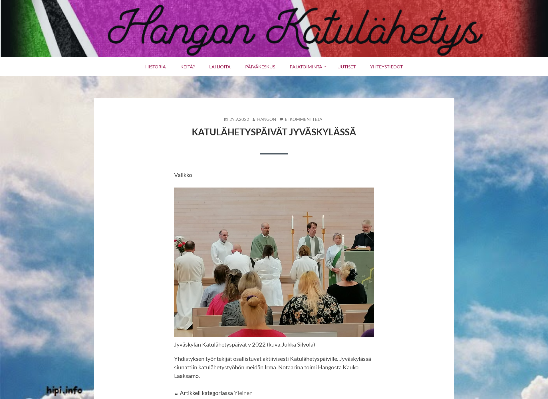 Screenshot for hangonkatulahetys.fi