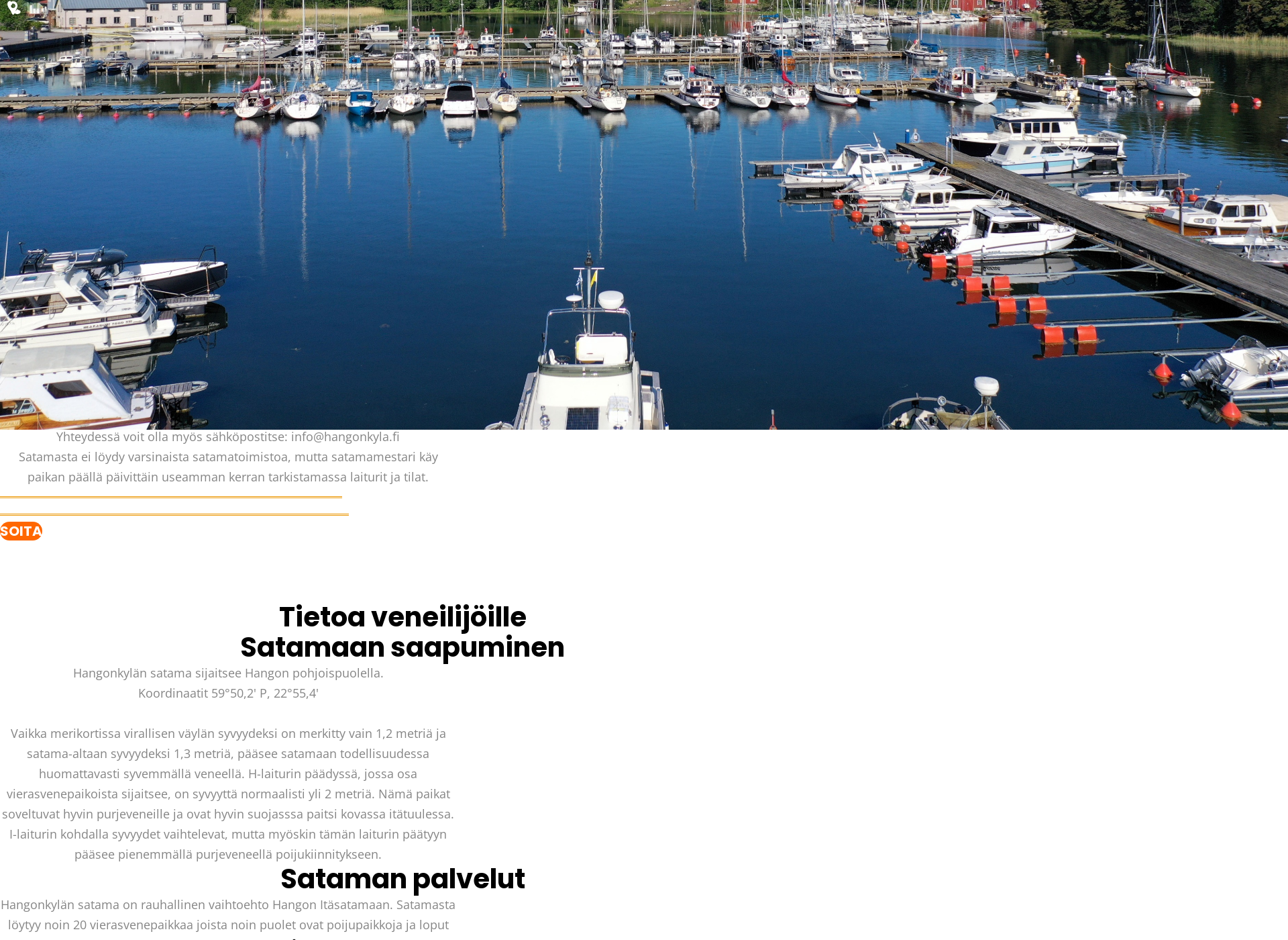 Skärmdump för hangonkyla.fi