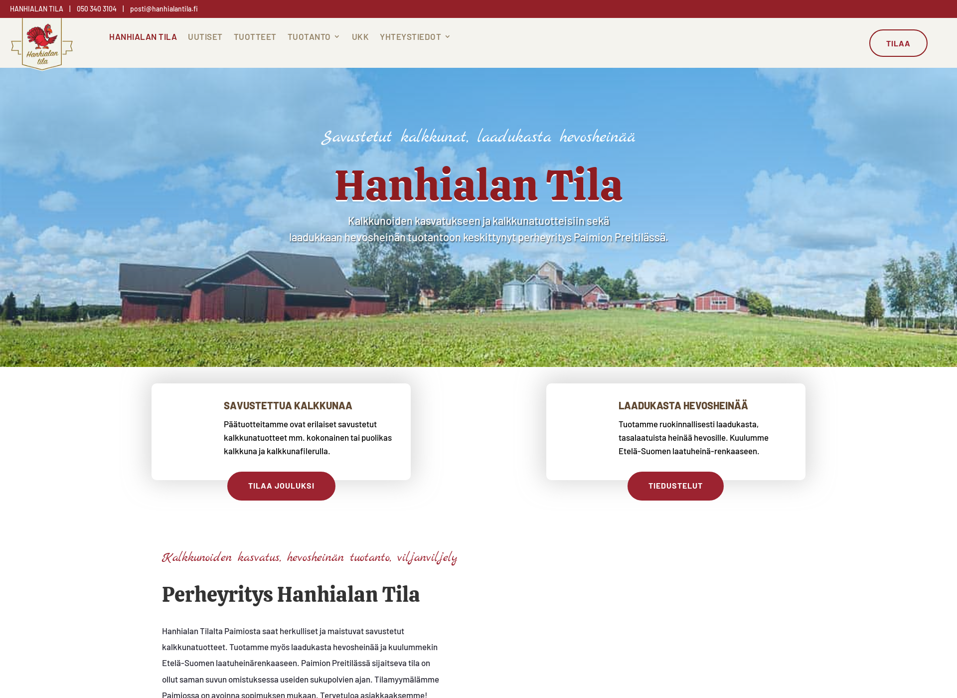Screenshot for hanhialantila.fi