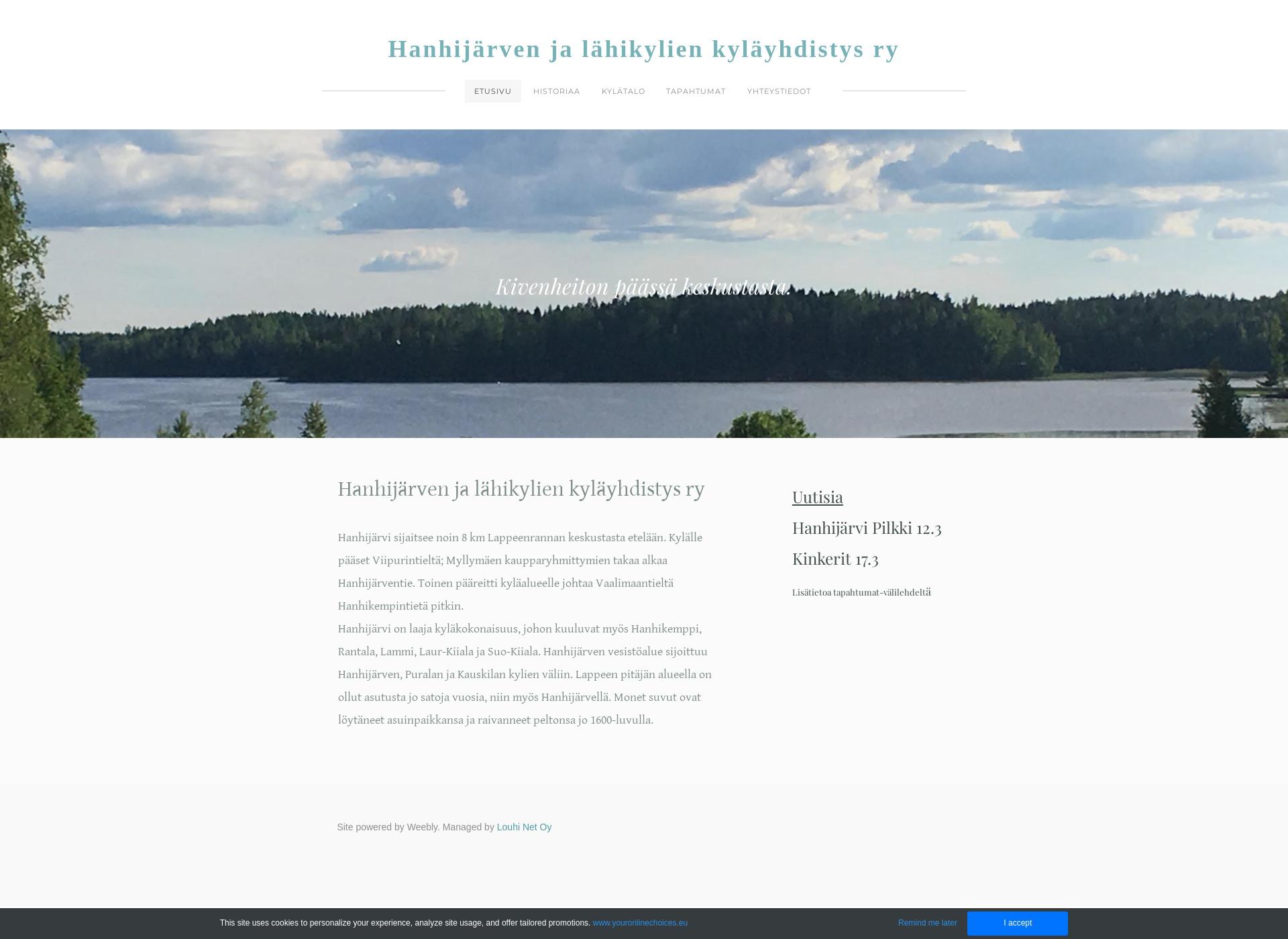 Screenshot for hanhijärvi.fi