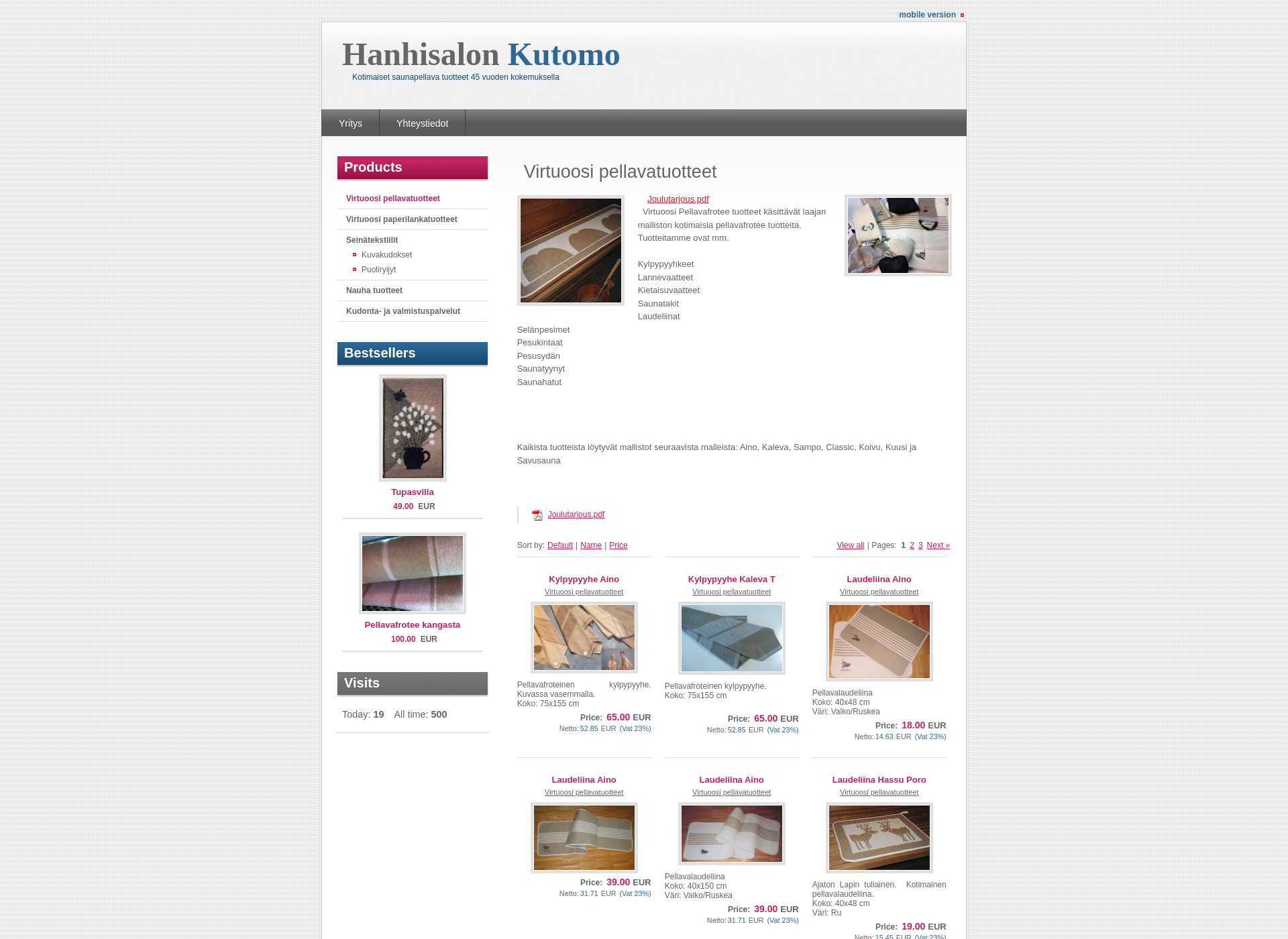 Screenshot for hanhisalonkutomo.fi