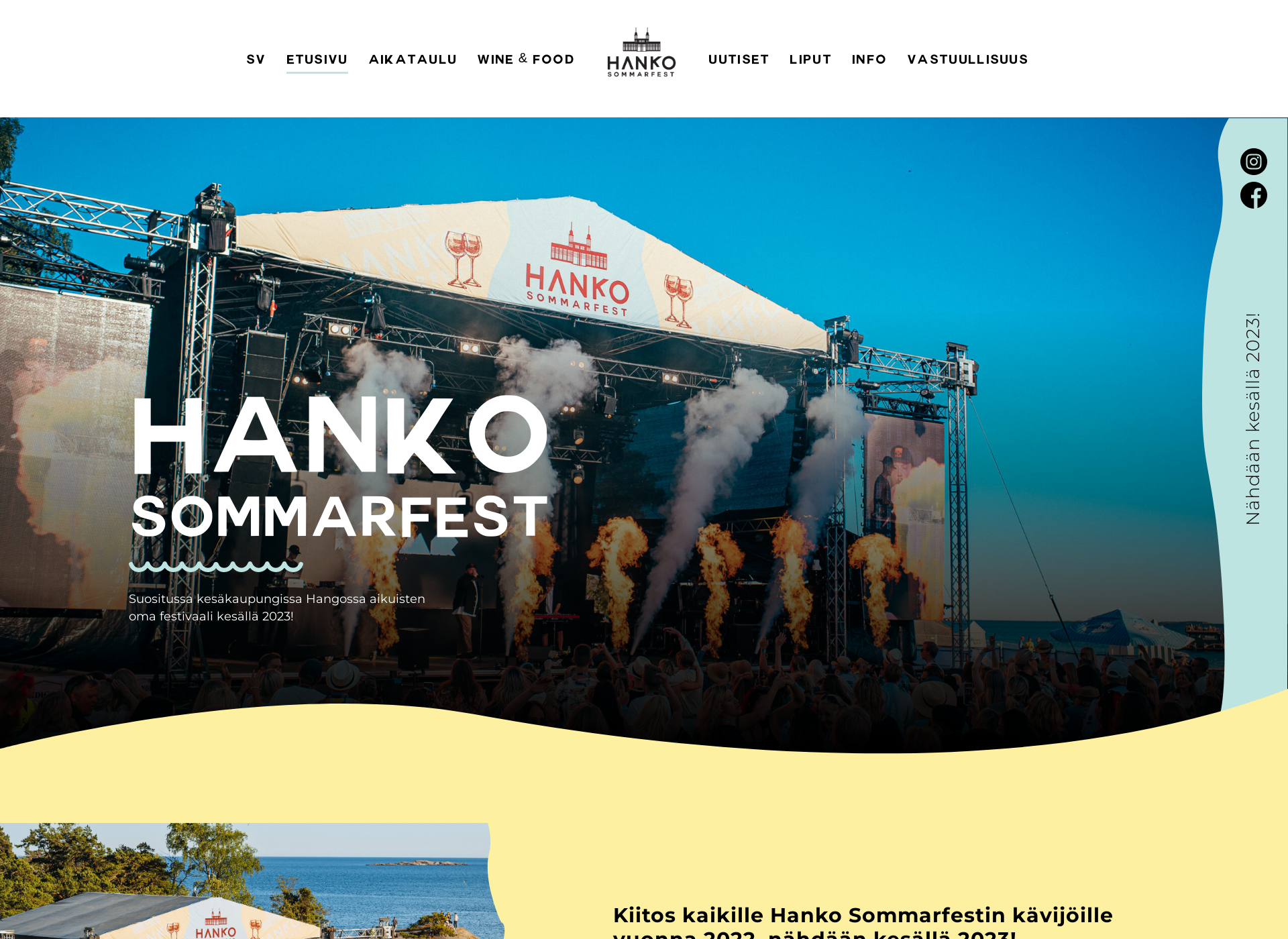 Screenshot for hankosommarfest.fi