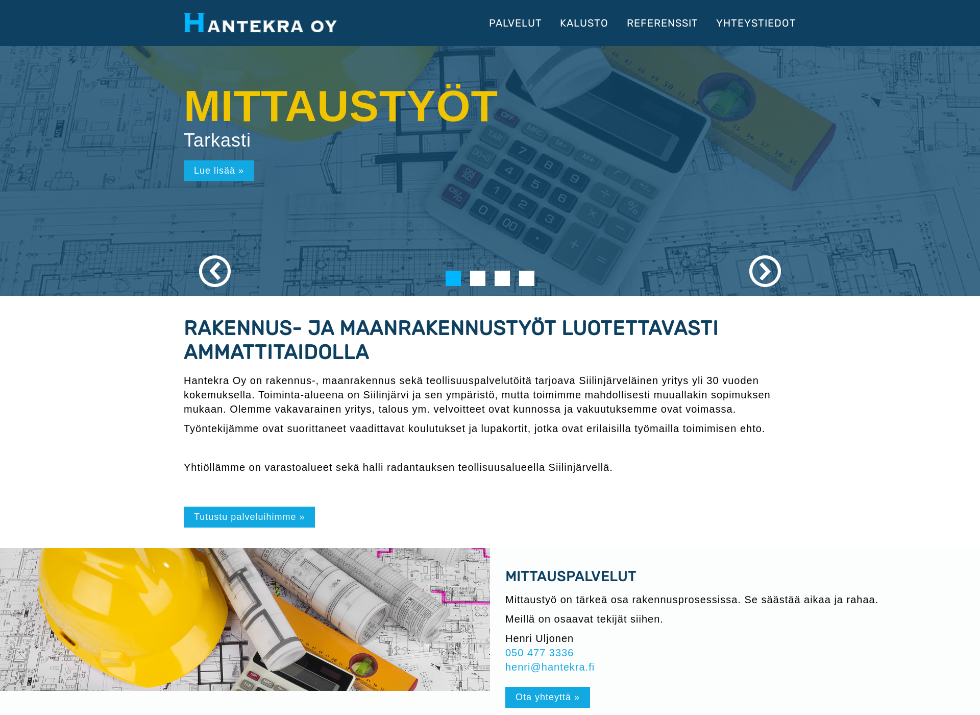 Screenshot for hantekra.fi