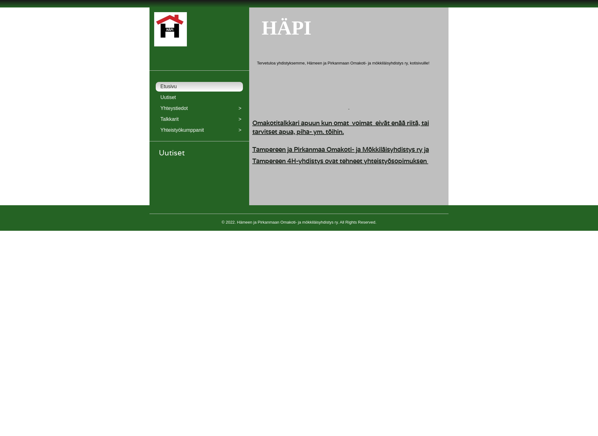 Skärmdump för hapioky.fi