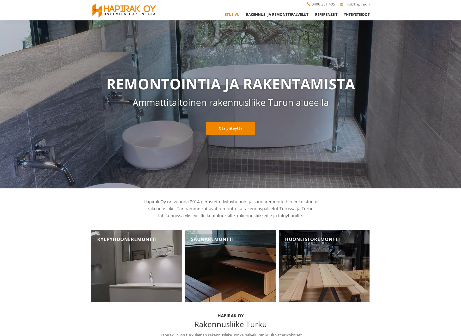 Screenshot for hapirak.fi