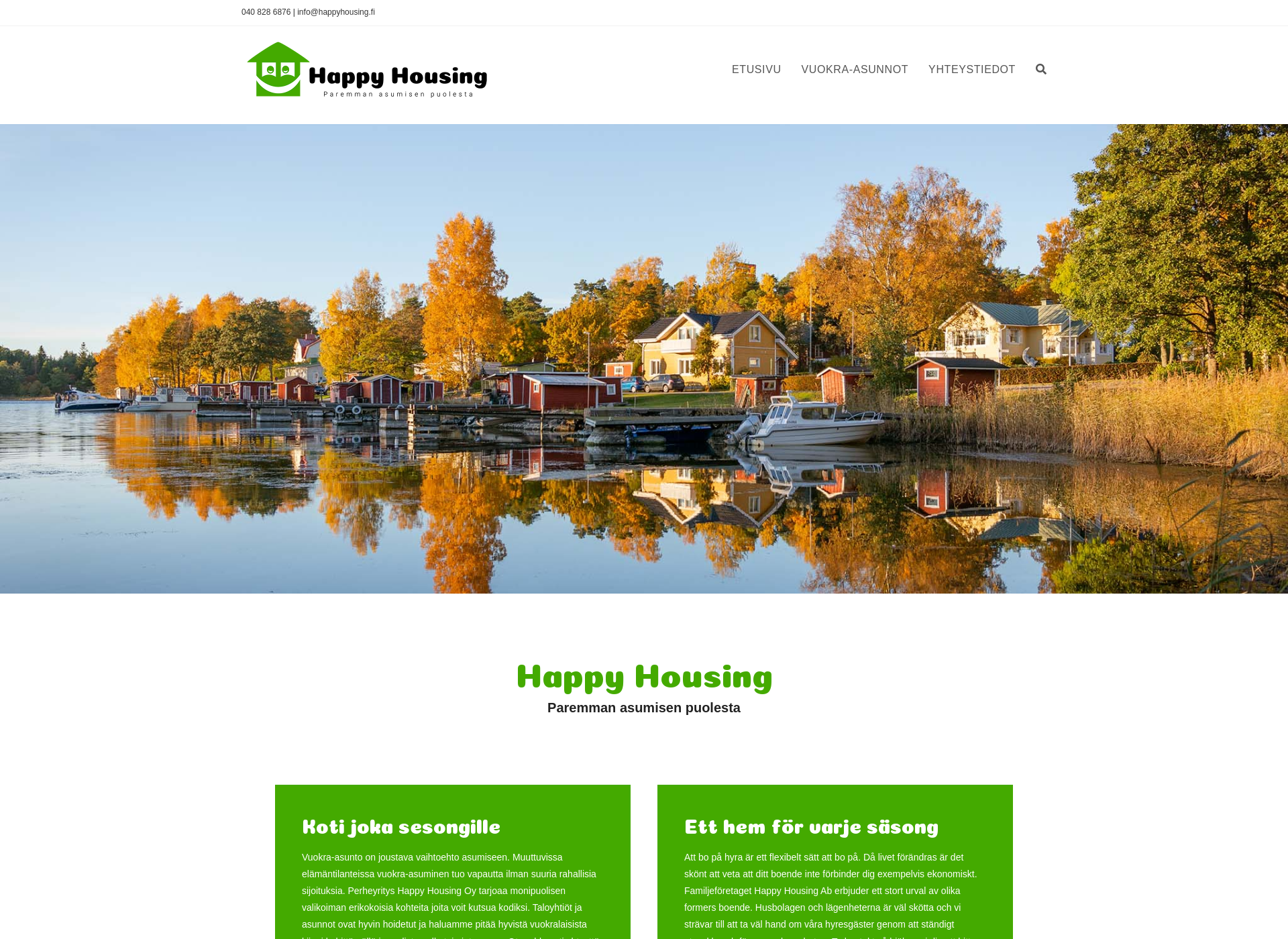 Skärmdump för happyhousing.fi
