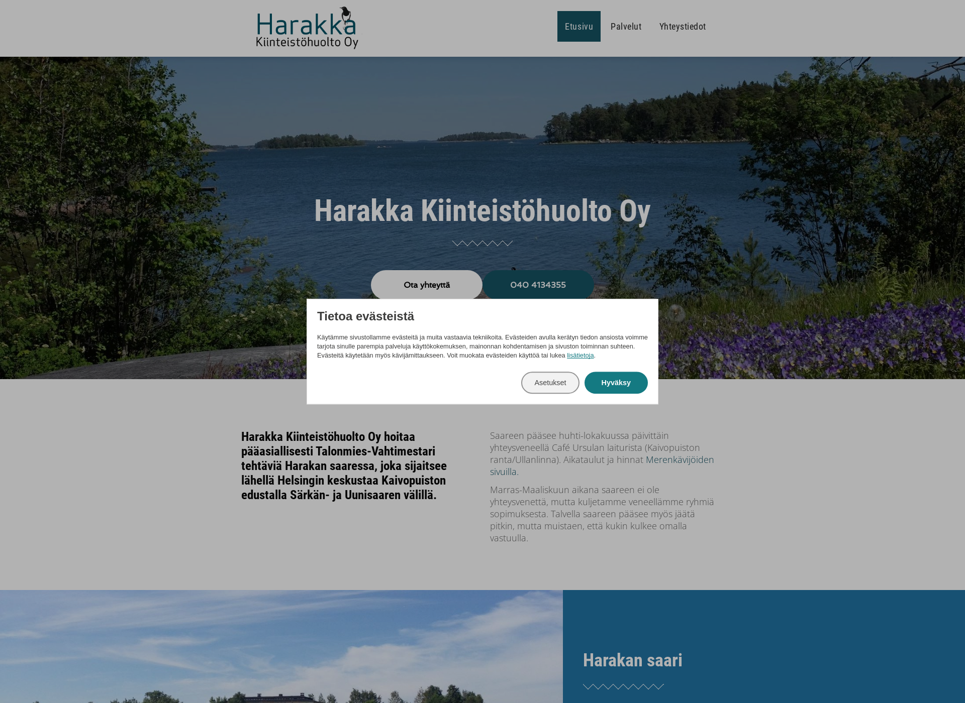 Screenshot for harakkahuolto.fi