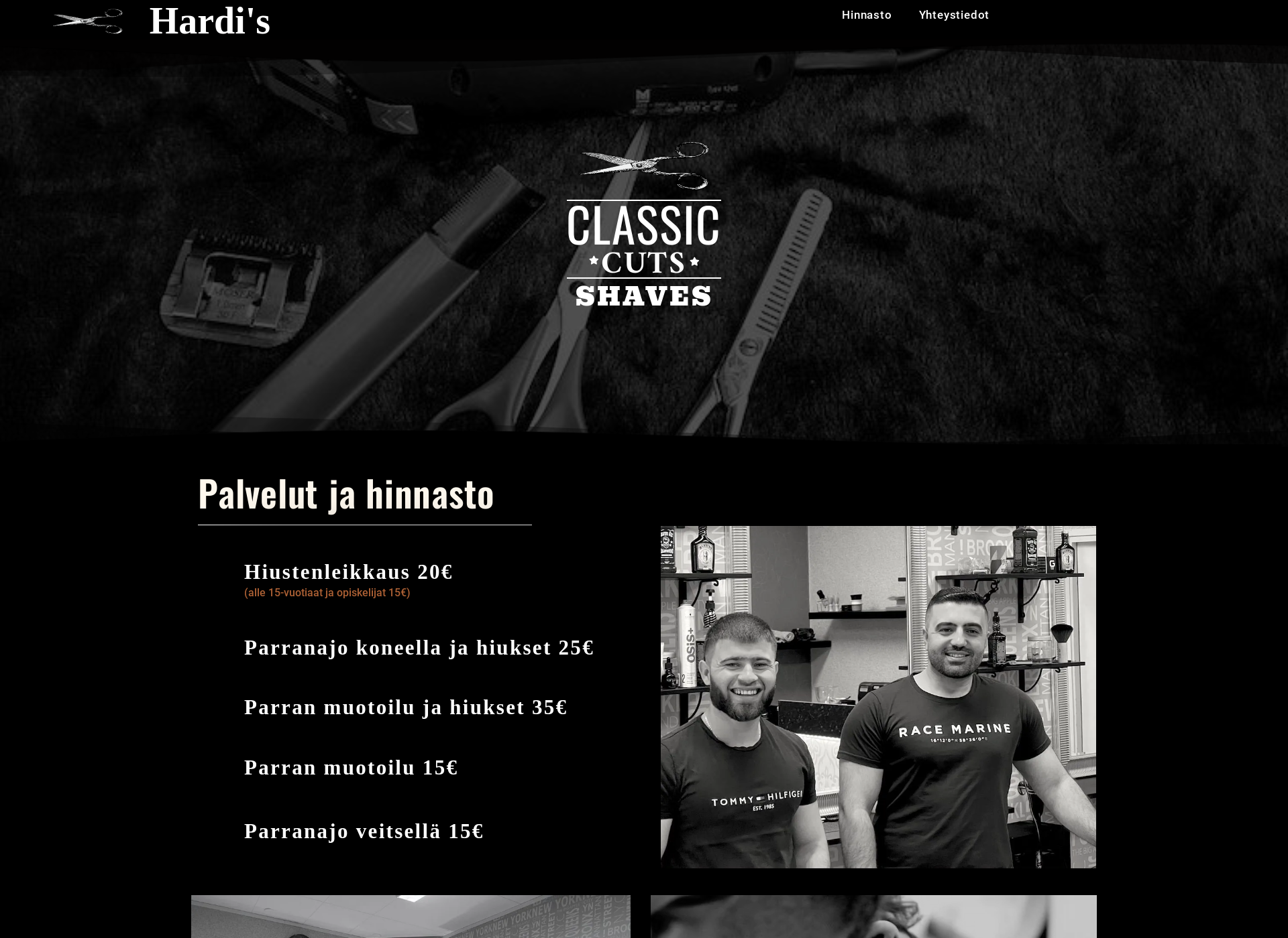 Skärmdump för hardis.fi