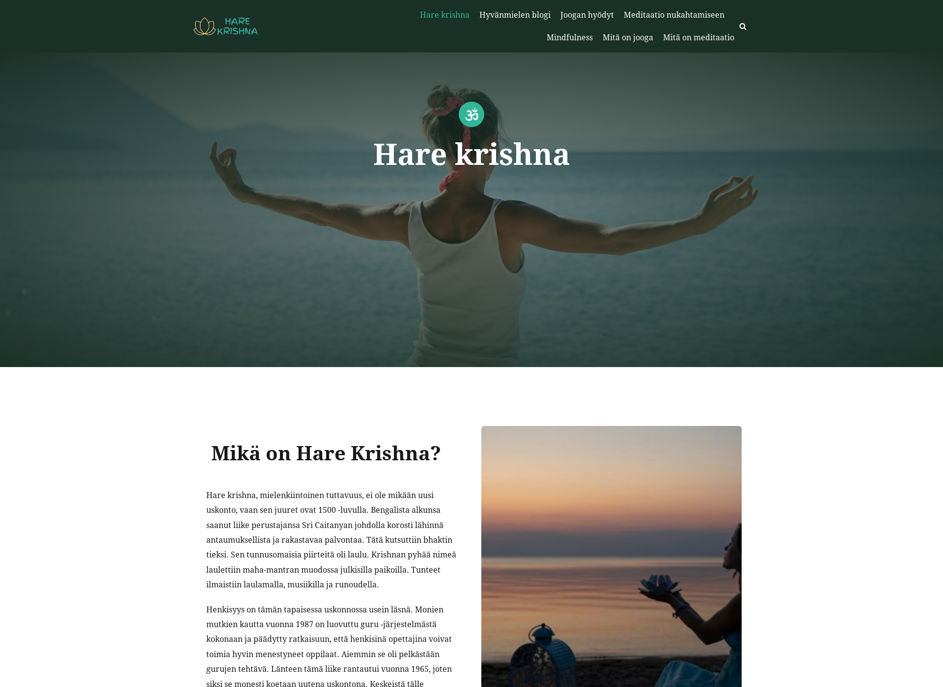 Screenshot for harekrishna.fi